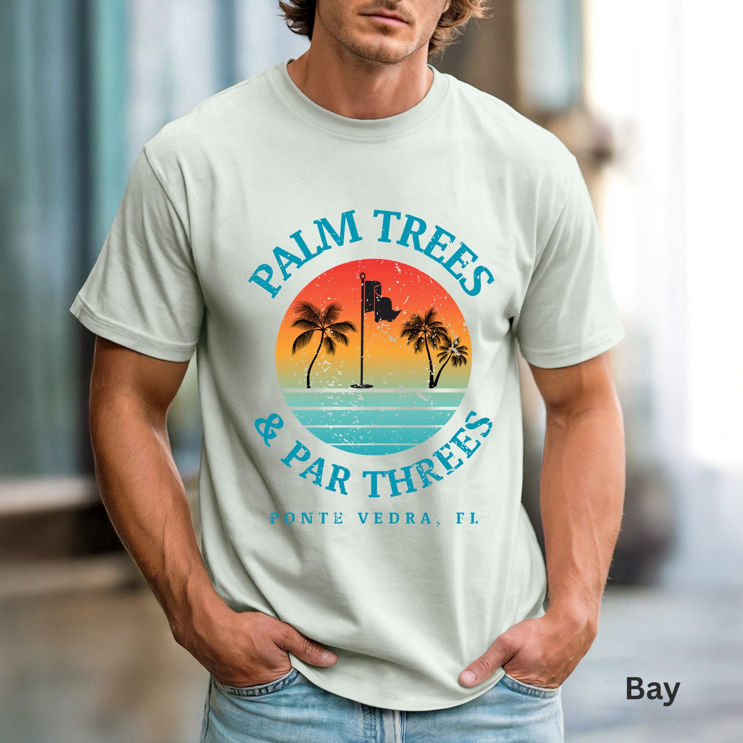 Ponte Vedra Beach, Saltwater & Sand Wedges Shirt, Beach Golf Tee, Golf Vacation T-Shirt, Coastal Lifestyle Apparel, Golfer Gift for Men