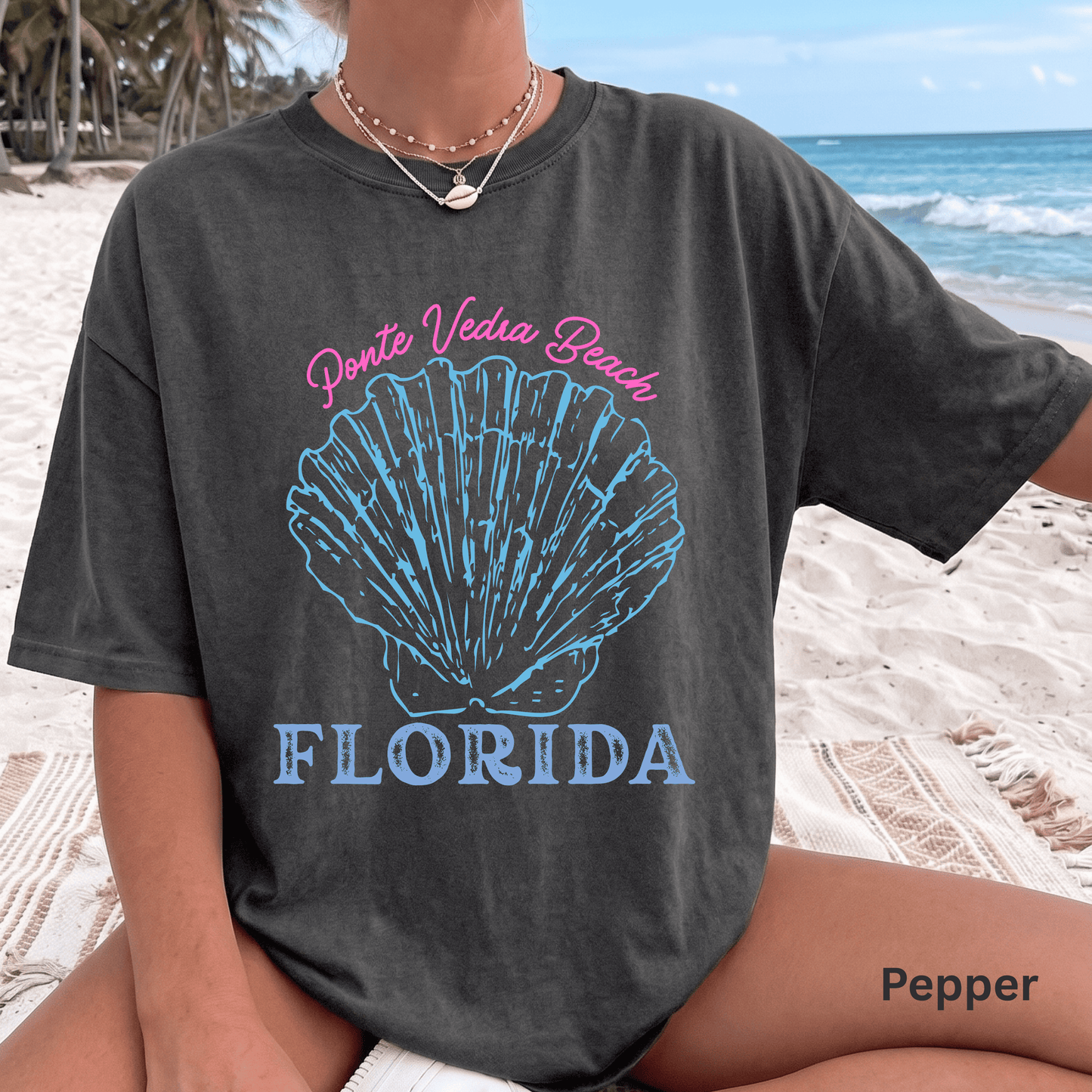 Ponte Vedra Beach Florida Shirt, Coastal Shell Tee, Florida Beach Shirt, Ponte Vedra Souvenir, Beach Vacation T-Shirt