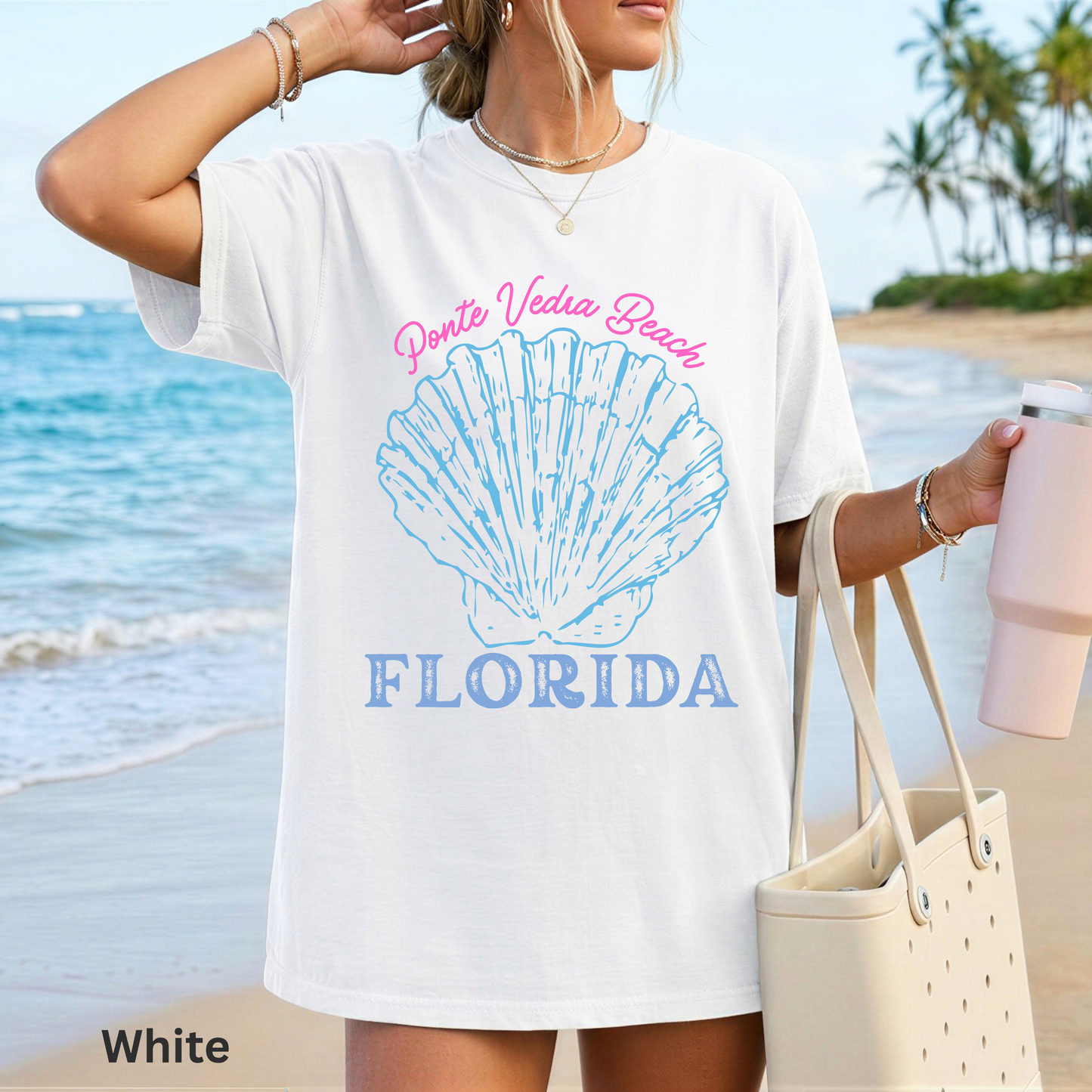 Ponte Vedra Beach Florida Shirt, Coastal Shell Tee, Florida Beach Shirt, Ponte Vedra Souvenir, Beach Vacation T-Shirt