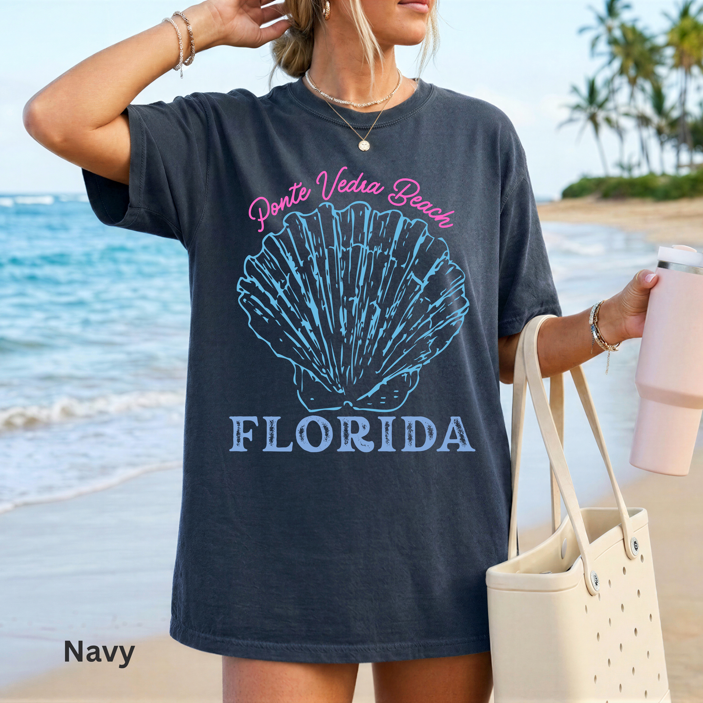 Ponte Vedra Beach Florida Shirt, Coastal Shell Tee, Florida Beach Shirt, Ponte Vedra Souvenir, Beach Vacation T-Shirt
