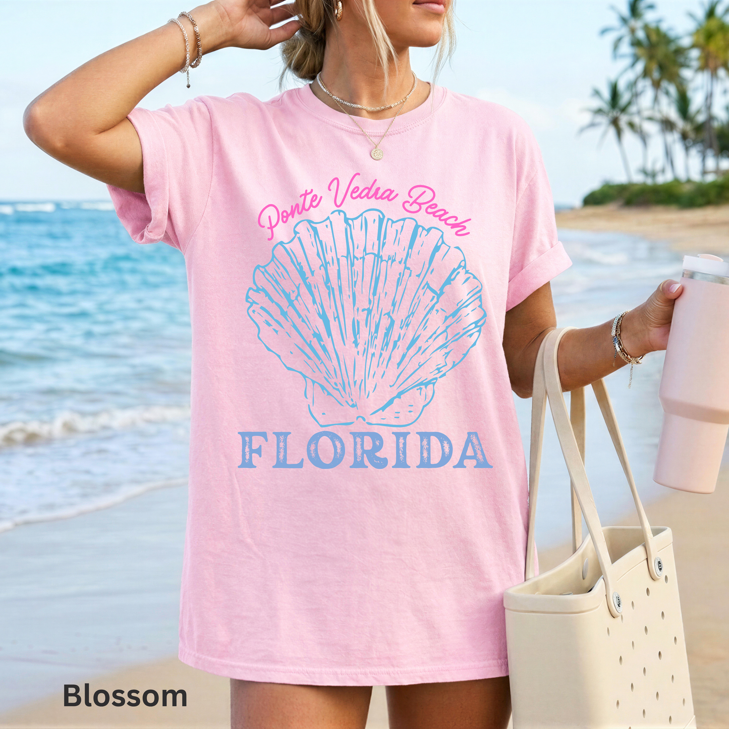 Ponte Vedra Beach Florida Shirt, Coastal Shell Tee, Florida Beach Shirt, Ponte Vedra Souvenir, Beach Vacation T-Shirt