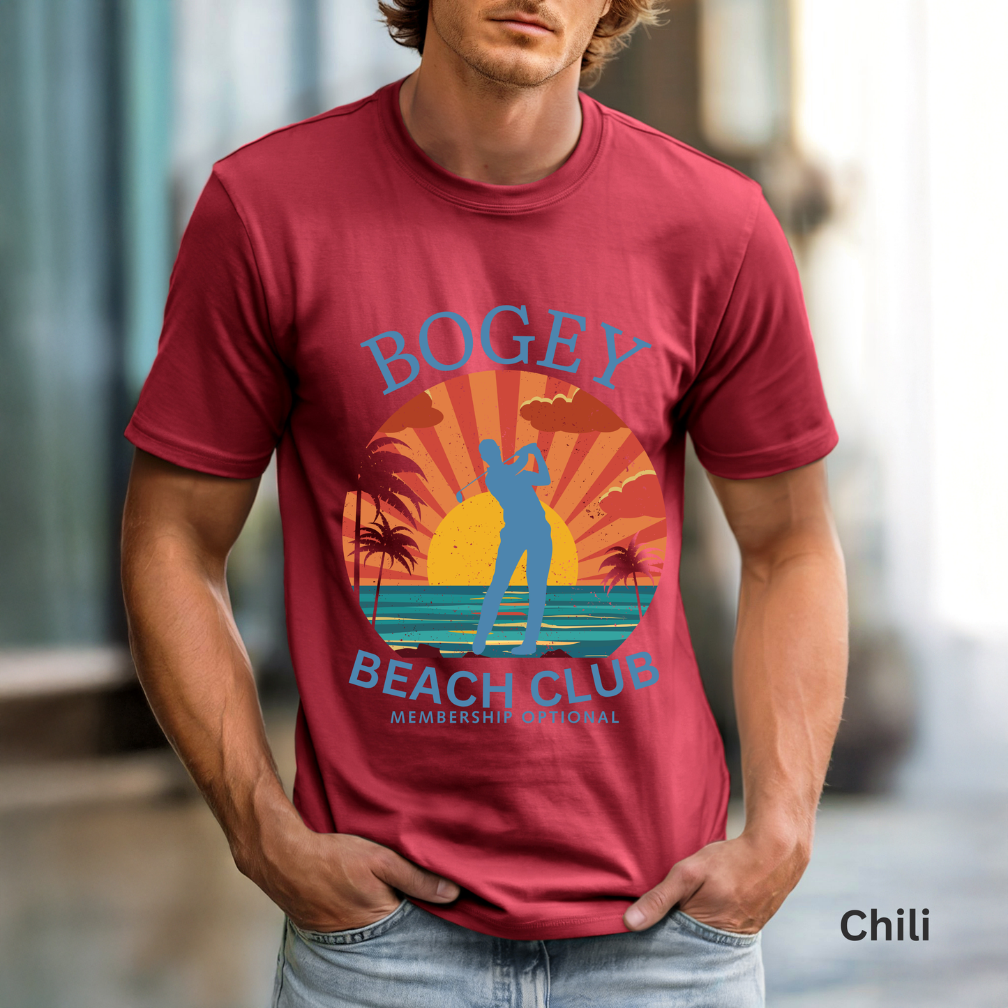 Bogey Beach Club Shirt, Funny Golf Shirt, Coastal Golf Tee, Golf Vacation T-Shirt, Beach Golfer Gift, Golf Lifestyle Apparel