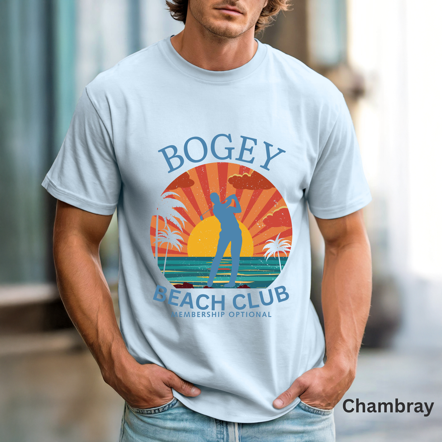 Bogey Beach Club Shirt, Funny Golf Shirt, Coastal Golf Tee, Golf Vacation T-Shirt, Beach Golfer Gift, Golf Lifestyle Apparel