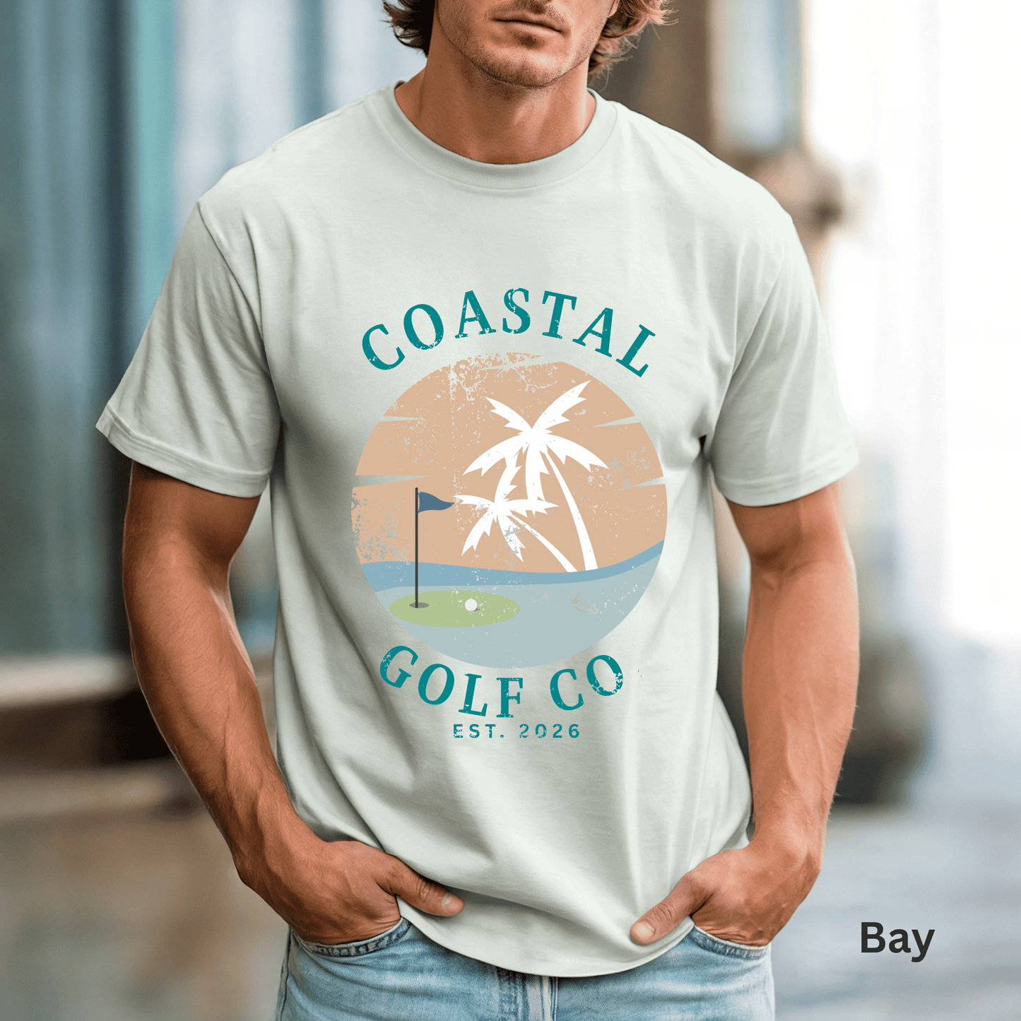 Coastal Golf Co Shirt, Coastal Golf Tee, Beach Golf Shirt, Golf Vacation T-Shirt, Coastal Lifestyle Apparel, Golfer Gift