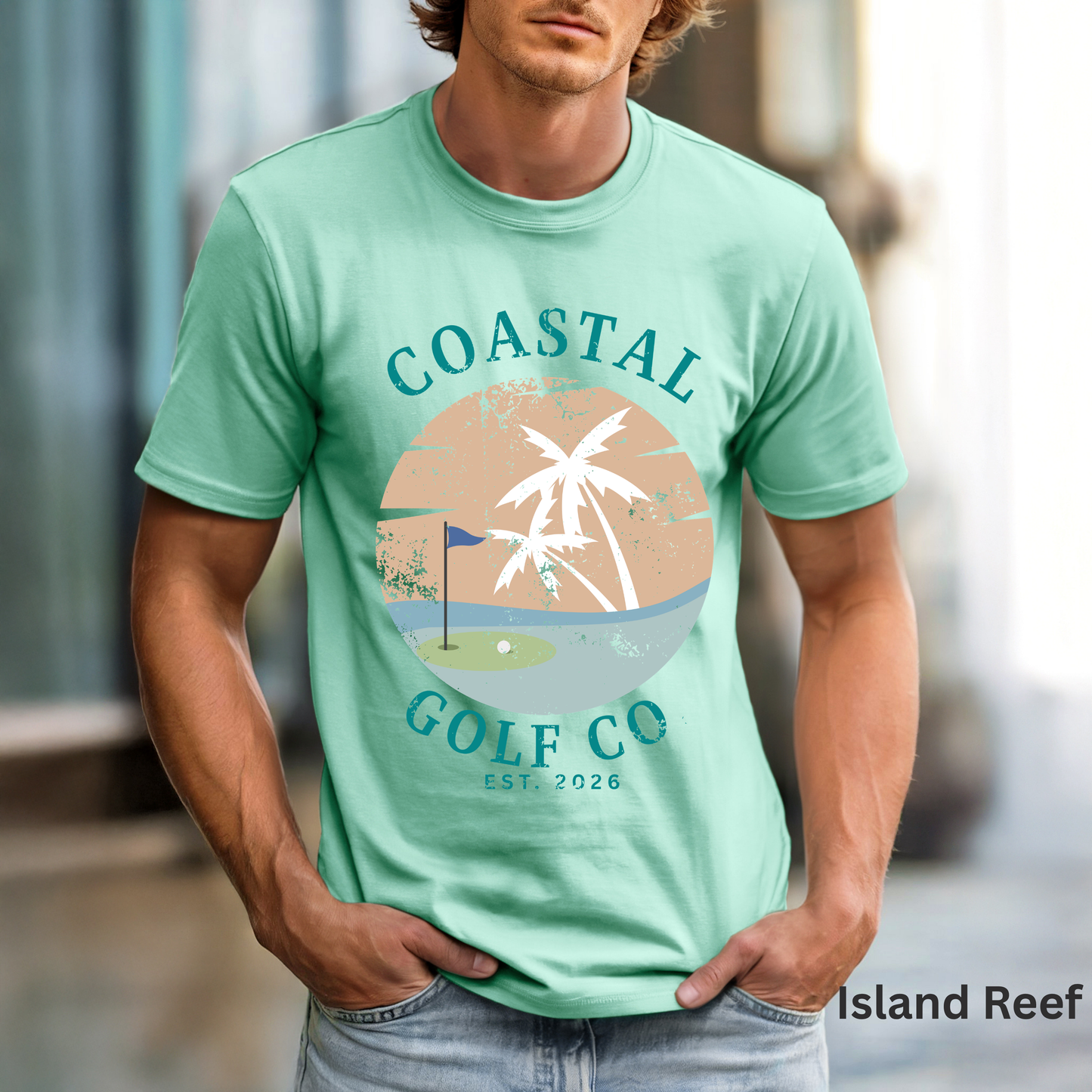 Coastal Golf Co Shirt, Coastal Golf Tee, Beach Golf Shirt, Golf Vacation T-Shirt, Coastal Lifestyle Apparel, Golfer Gift