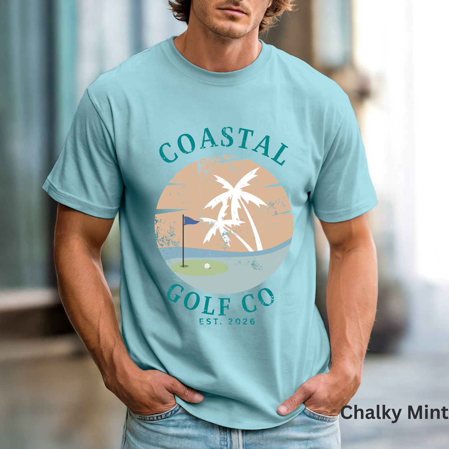 Coastal Golf Co Shirt, Coastal Golf Tee, Beach Golf Shirt, Golf Vacation T-Shirt, Coastal Lifestyle Apparel, Golfer Gift