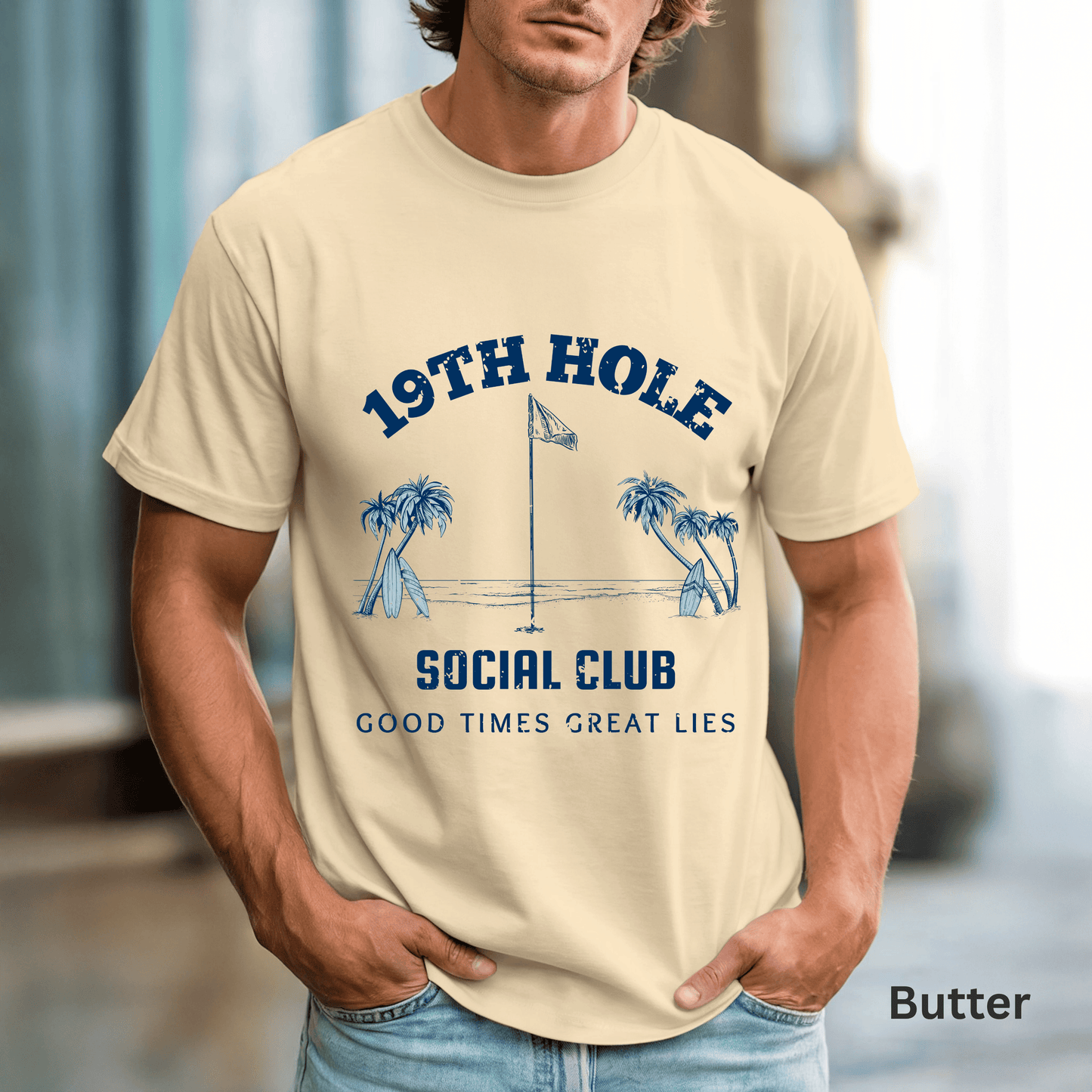 19th Hole Social Club Shirt, Funny Golf Shirt, Golf Drinking Tee, Golf Vacation T-Shirt, Golfer Gift, Golf Trip Apparel