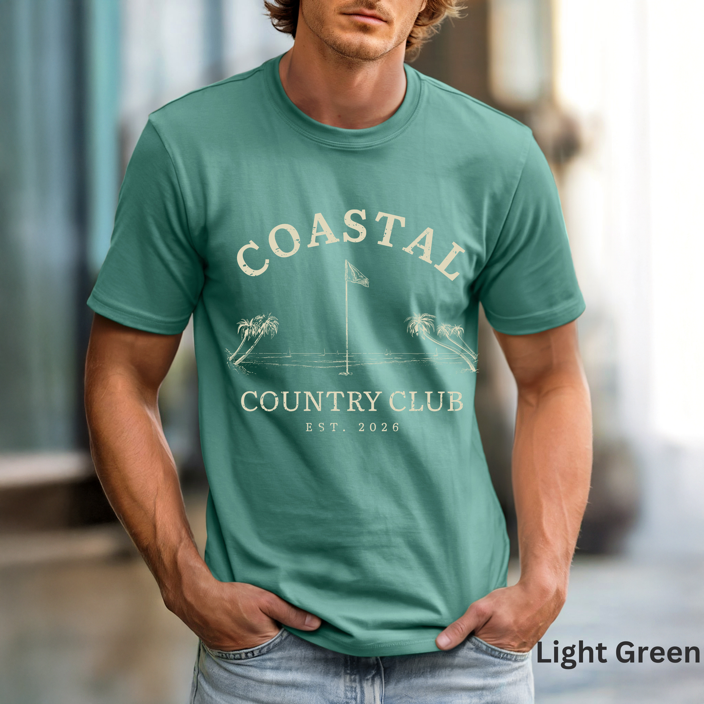 Coastal Country Club Shirt, Coastal Golf Tee, Beach Club T-Shirt, Golf Lifestyle Shirt, Resort Wear, Golfer Gift