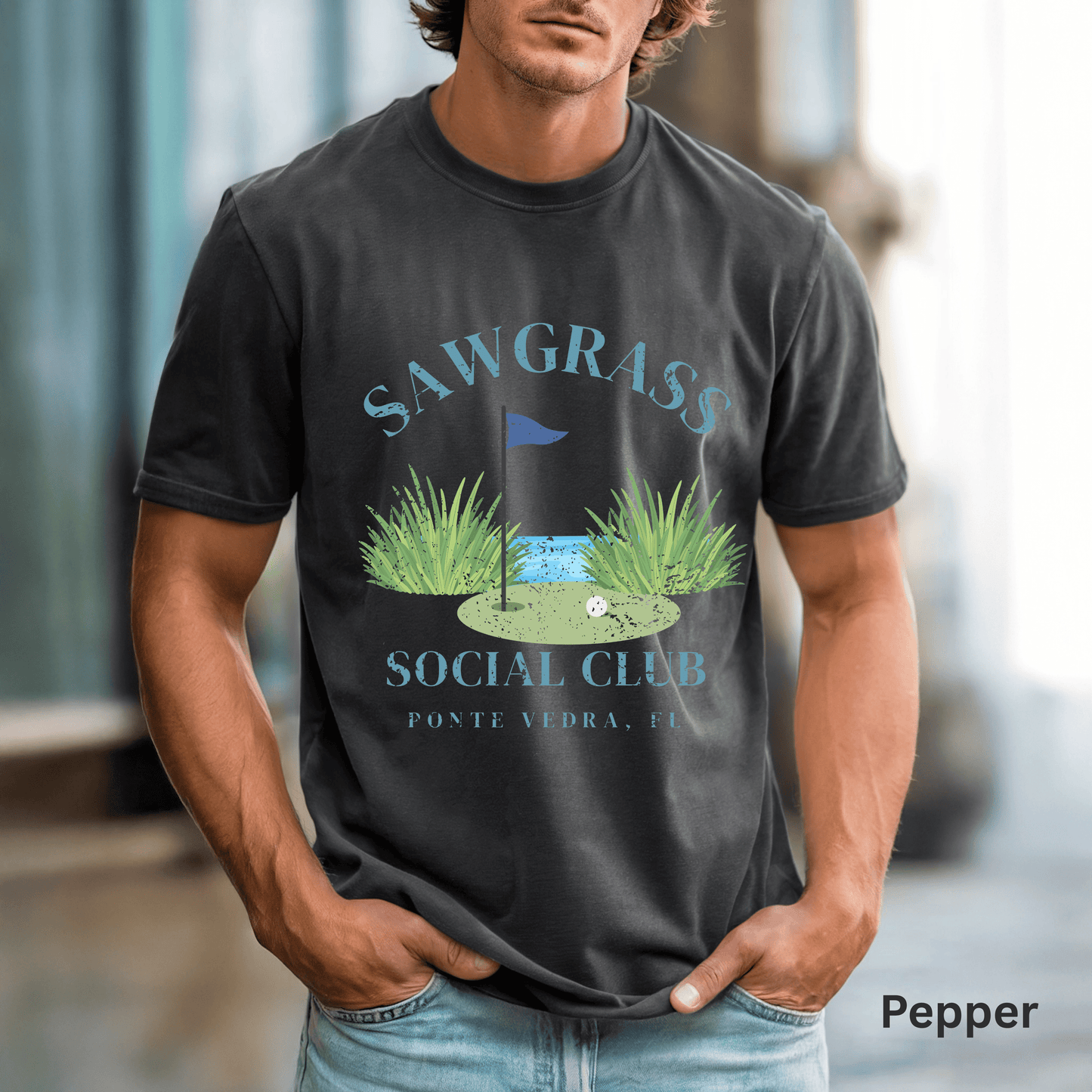 Sawgrass Social Club Shirt, Ponte Vedra Beach Tee, Coastal Golf Shirt, Florida Golf T-Shirt, Golf Lover Gift