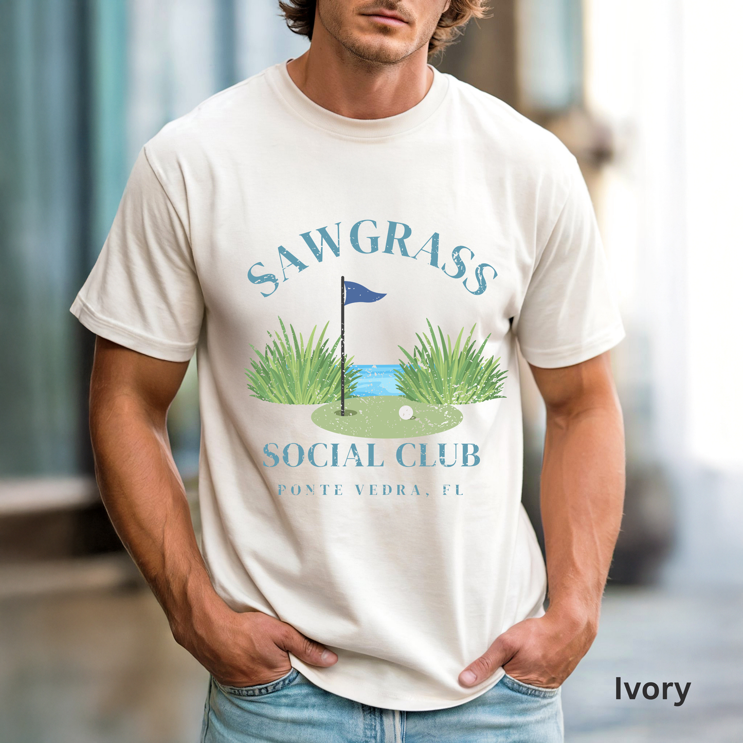 Sawgrass Social Club Shirt, Ponte Vedra Beach Tee, Coastal Golf Shirt, Florida Golf T-Shirt, Golf Lover Gift