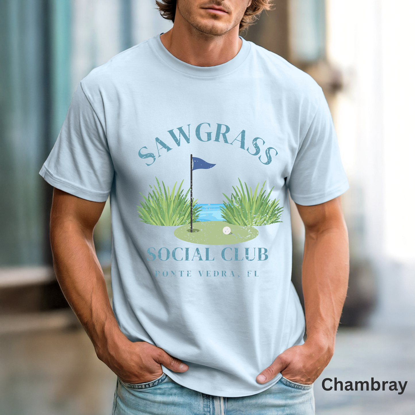 Sawgrass Social Club Shirt, Ponte Vedra Beach Tee, Coastal Golf Shirt, Florida Golf T-Shirt, Golf Lover Gift