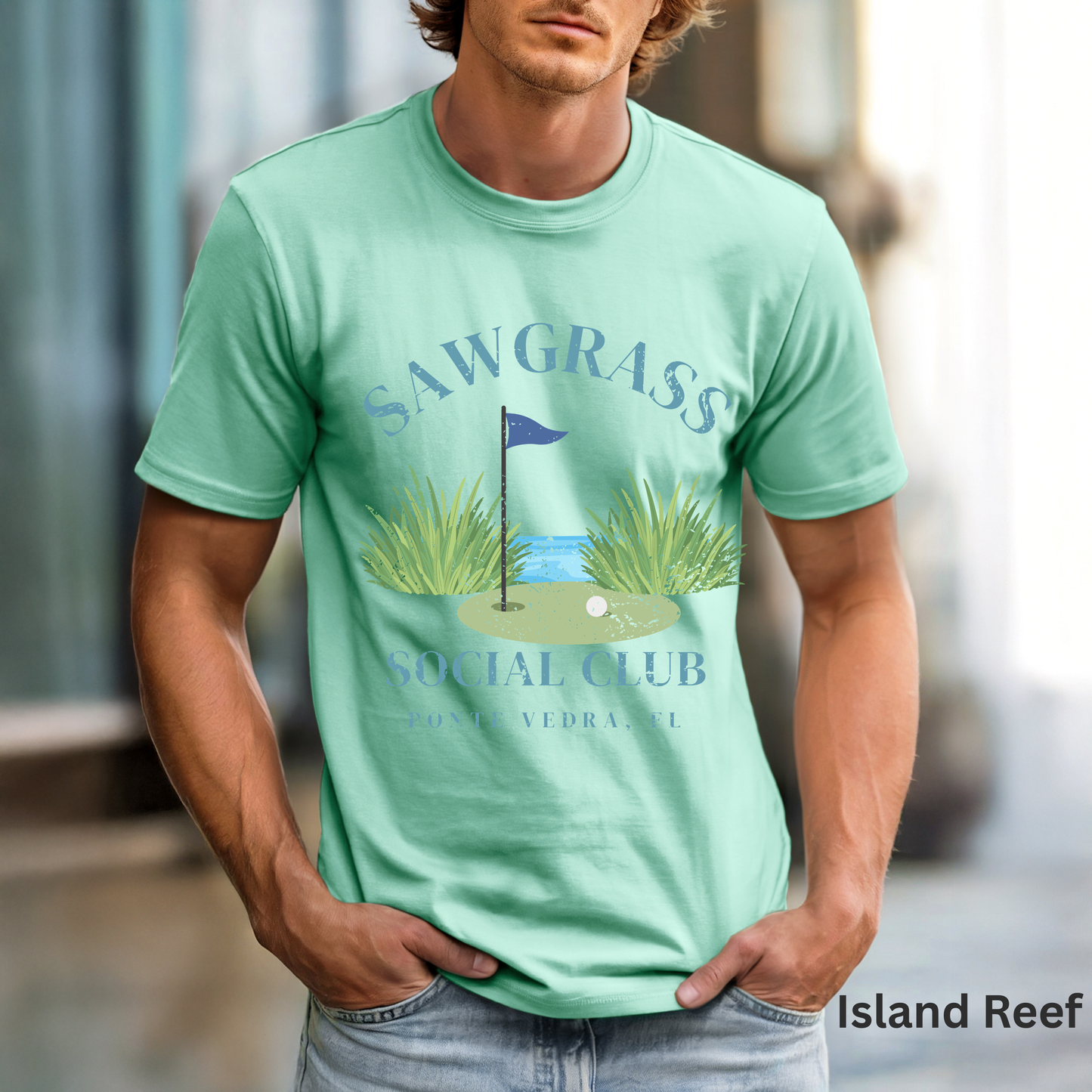 Sawgrass Social Club Shirt, Ponte Vedra Beach Tee, Coastal Golf Shirt, Florida Golf T-Shirt, Golf Lover Gift