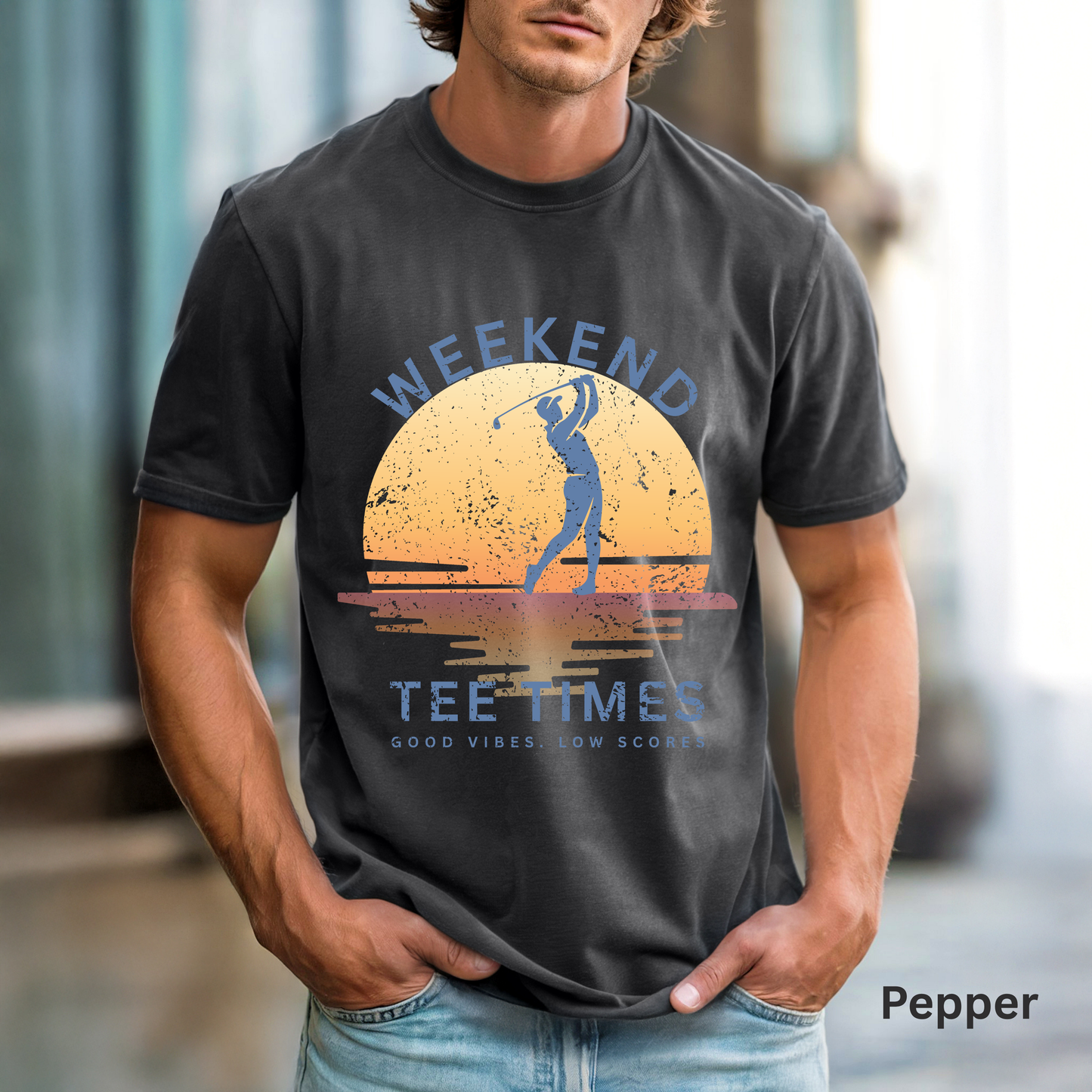 Weekend Tee Times Shirt, Coastal Golf Tee, Golf Vacation Shirt, Beach Golf T-Shirt, Funny Golfer Gift, Golf Lifestyle Tee