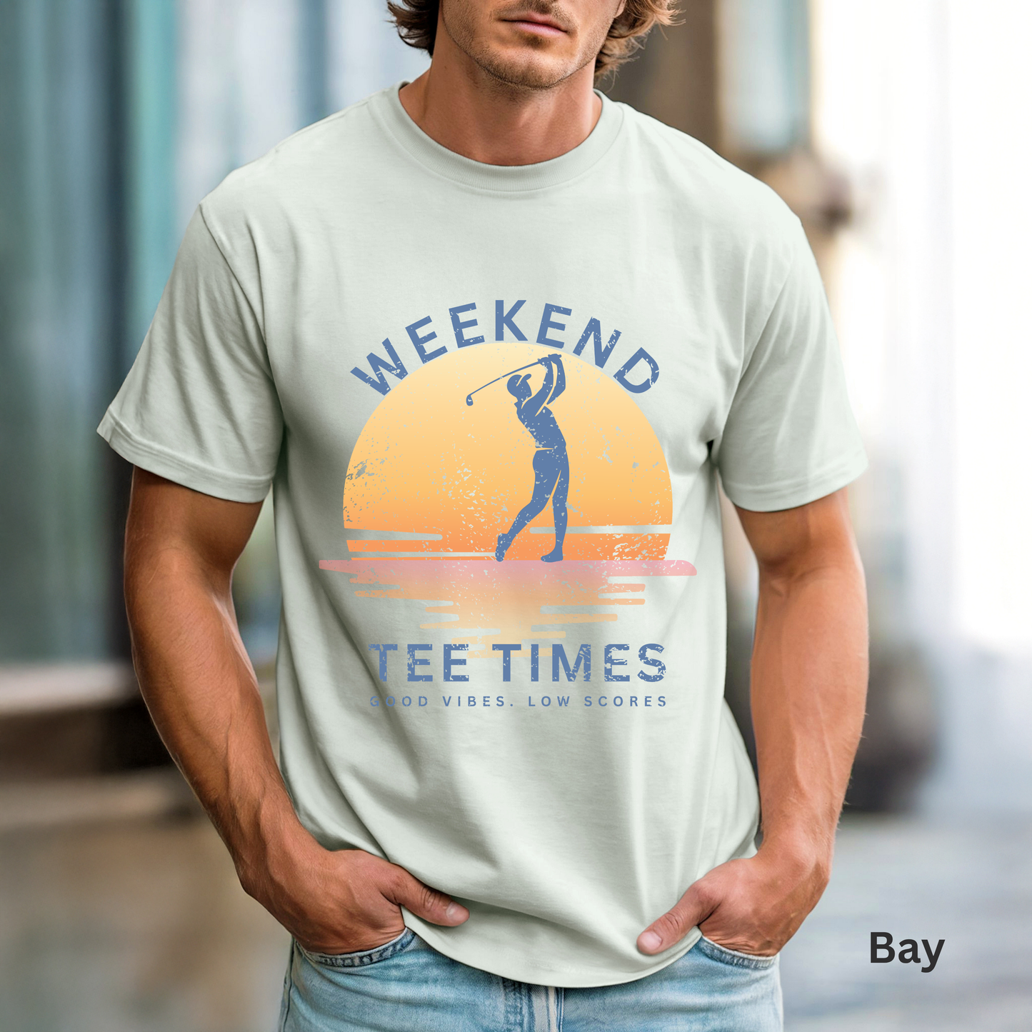 Weekend Tee Times Shirt, Coastal Golf Tee, Golf Vacation Shirt, Beach Golf T-Shirt, Funny Golfer Gift, Golf Lifestyle Tee