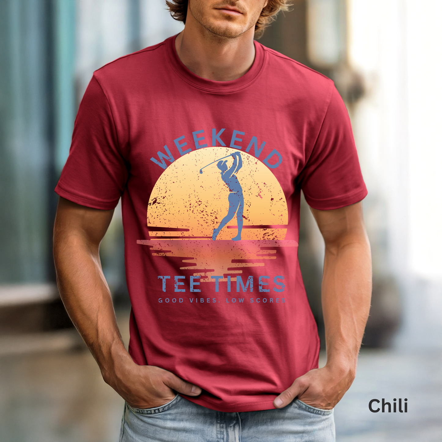 Weekend Tee Times Shirt, Coastal Golf Tee, Golf Vacation Shirt, Beach Golf T-Shirt, Funny Golfer Gift, Golf Lifestyle Tee
