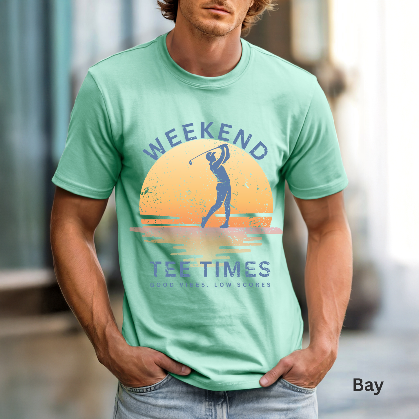 Weekend Tee Times Shirt, Coastal Golf Tee, Golf Vacation Shirt, Beach Golf T-Shirt, Funny Golfer Gift, Golf Lifestyle Tee