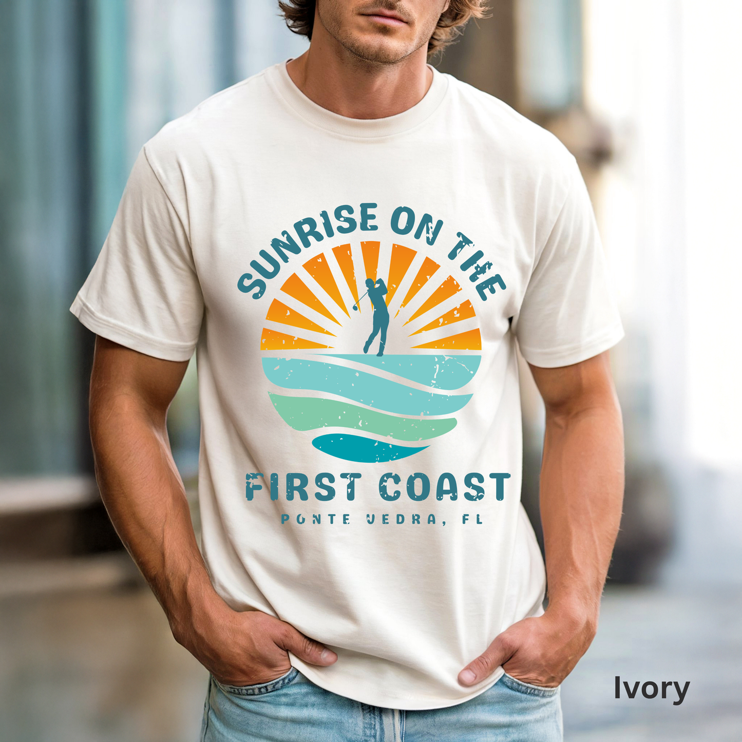 Sunrise on the First Coast Shirt, Ponte Vedra Beach Tee, Florida Coastal Shirt, Beach Vacation T-Shirt, Local Florida Gift