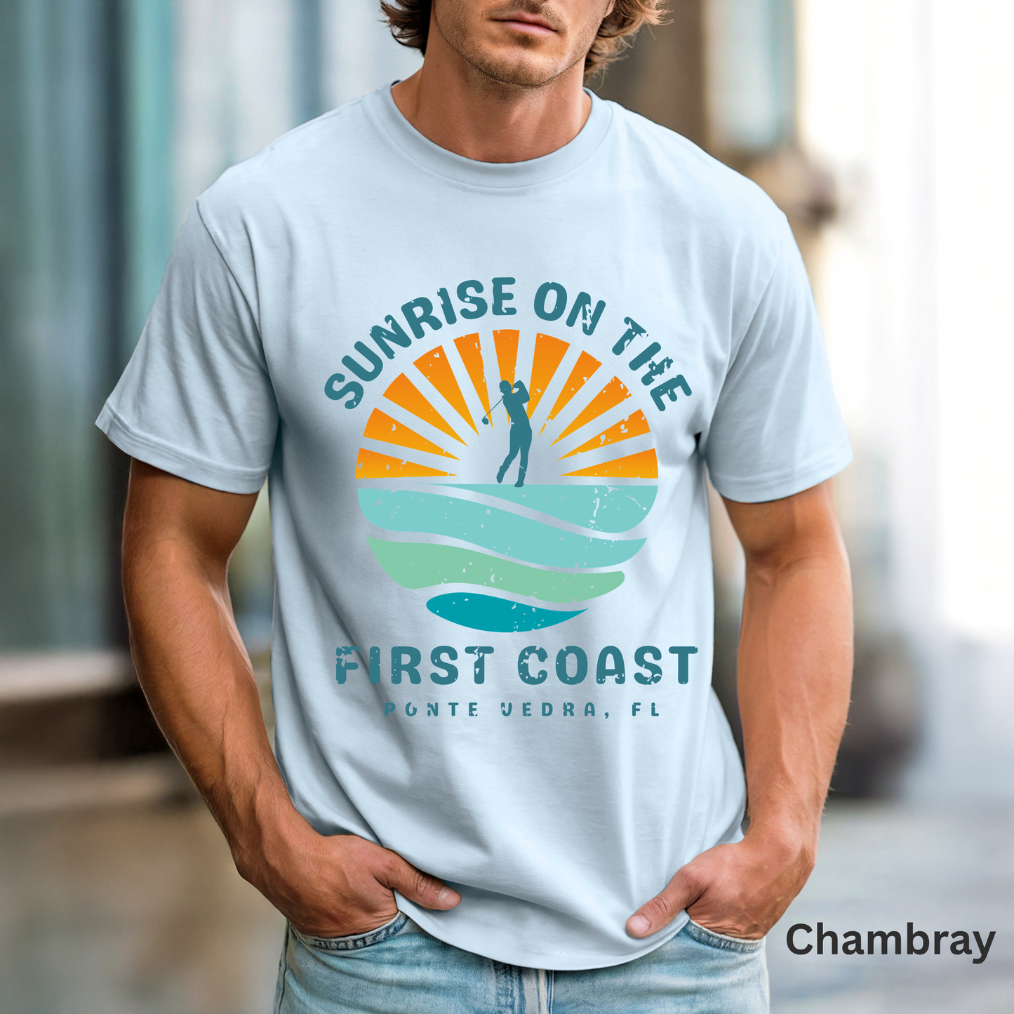 Sunrise on the First Coast Shirt, Ponte Vedra Beach Tee, Florida Coastal Shirt, Beach Vacation T-Shirt, Local Florida Gift