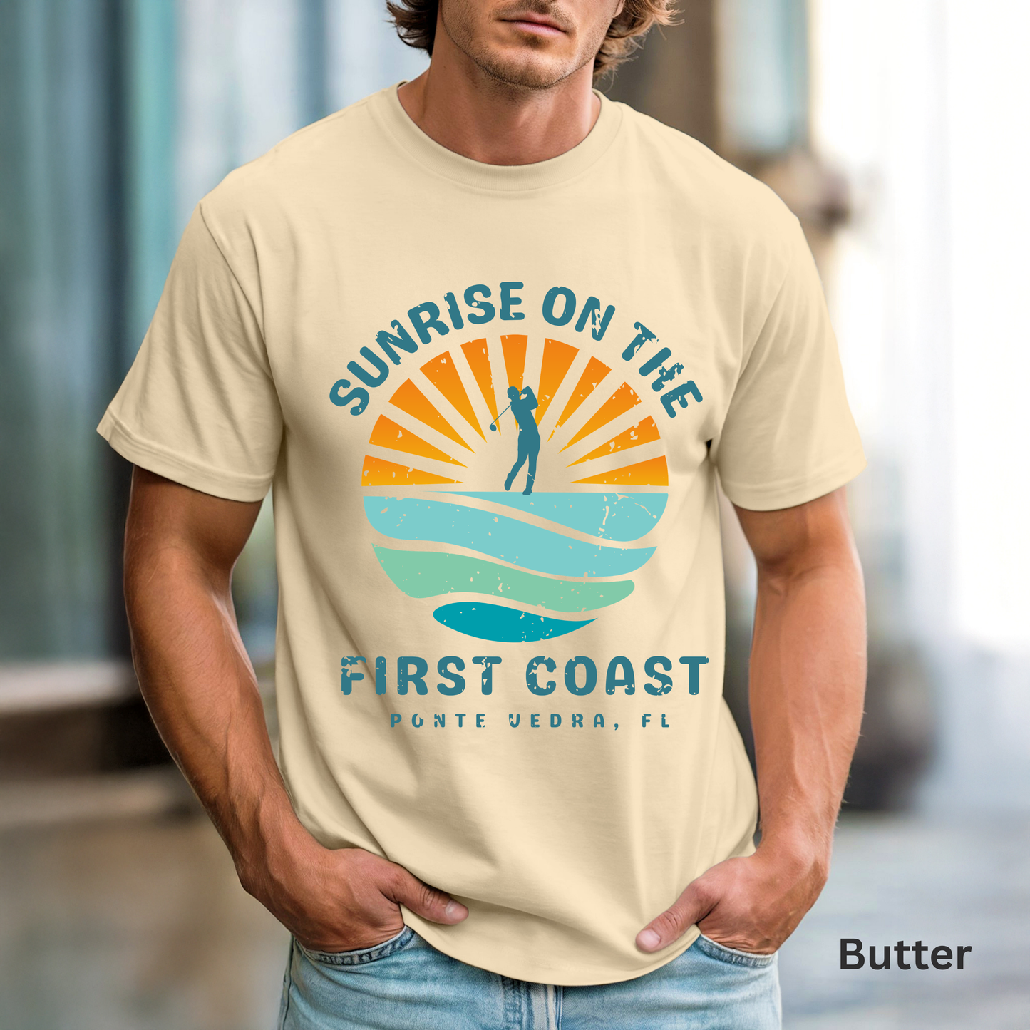 Sunrise on the First Coast Shirt, Ponte Vedra Beach Tee, Florida Coastal Shirt, Beach Vacation T-Shirt, Local Florida Gift