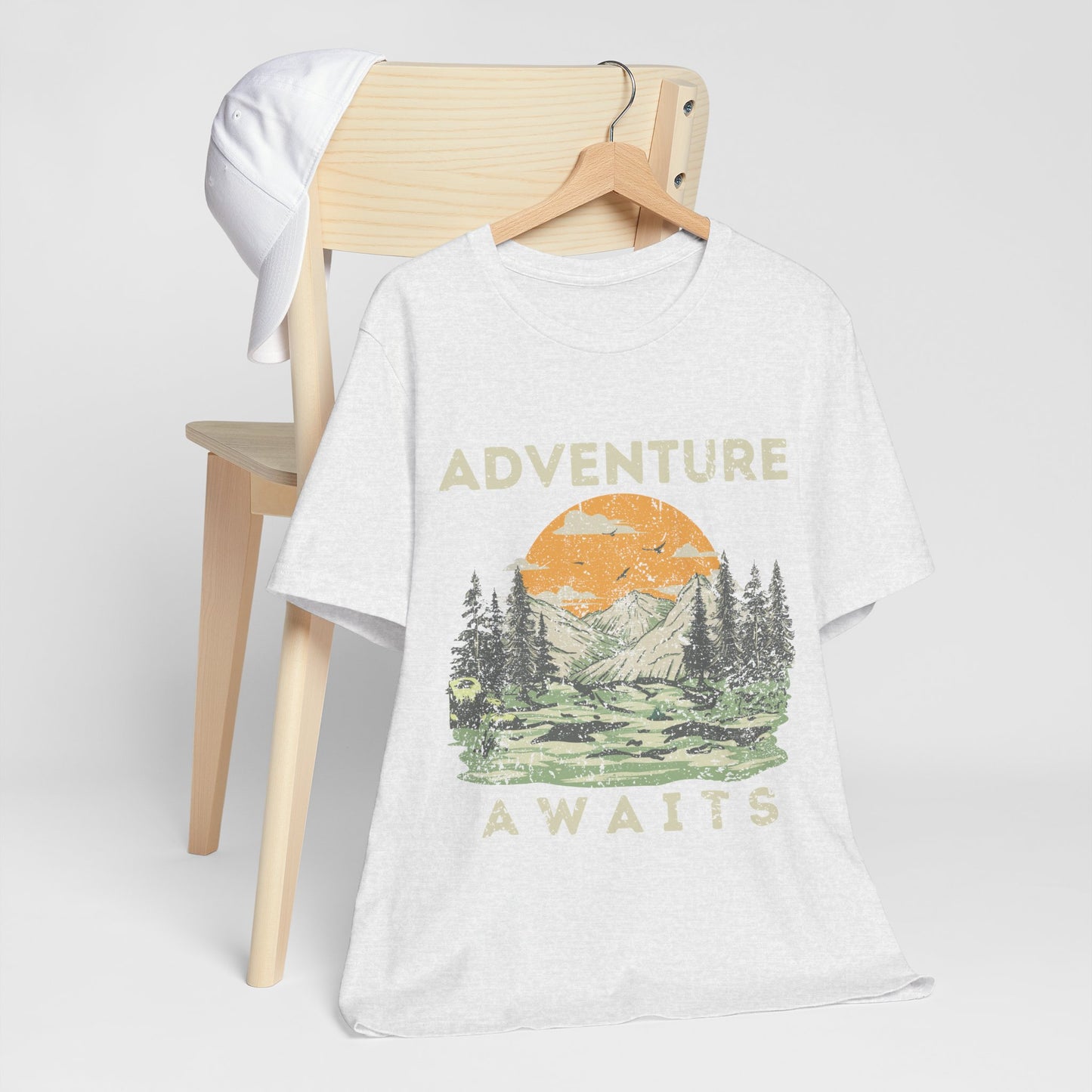 Adventure Awaits Shirt, Hiking Graphic Tee, Outdoor Nature Shirt, Mountain Sunset Tee, Camping Shirt, National Park Shirt, Travel Tee