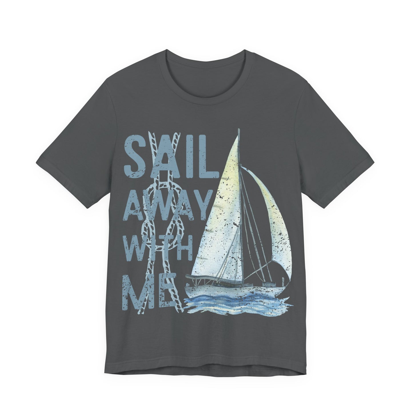 Sail Away With Me Shirt, Coastal Sailboat Tee, Nautical Graphic Tee, Coastal Summer Shirt, Ocean Lover Gift, Retro Beach T-Shirt