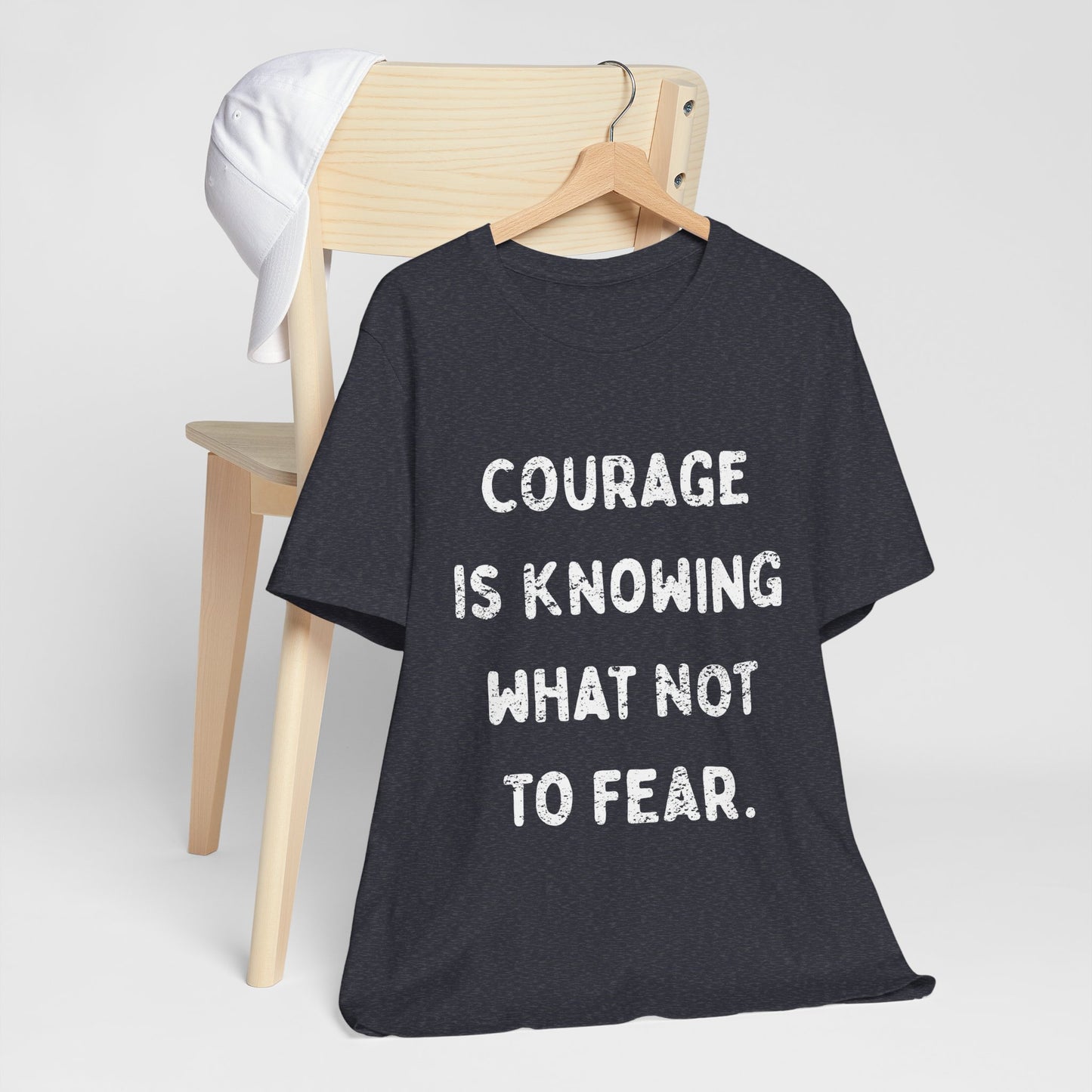 Courage Quote Shirt, Inspirational Graphic Tee, Motivational Shirt, Positive Mindset Tee, Self Growth Shirt, Minimalist Quote T-Shirt