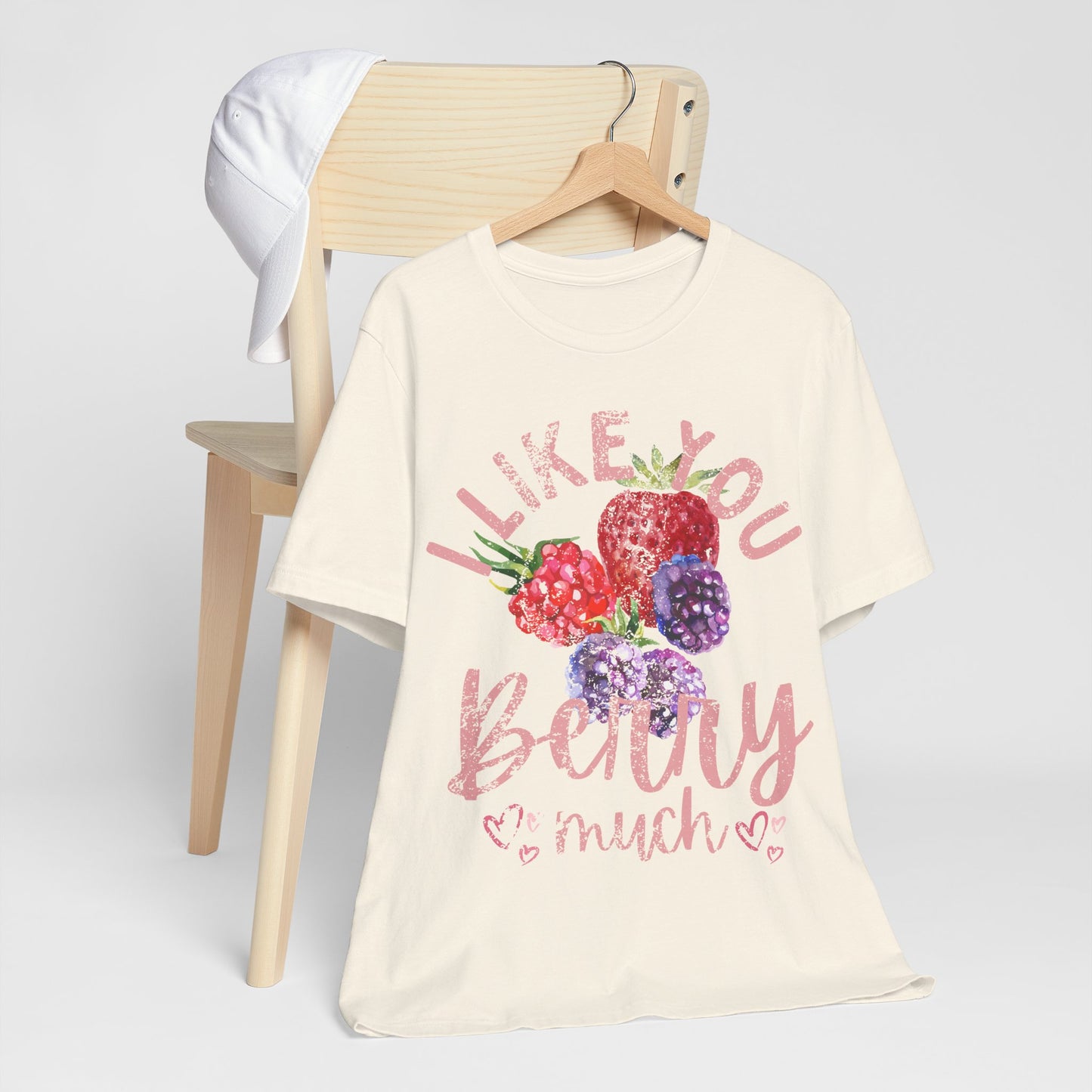 I Like You Berry Much Shirt, Cute Love Shirt, Funny Romantic Tee, Berry Graphic Shirt, Valentines Gift, Cute Summer Tee, Girlfriend Gift