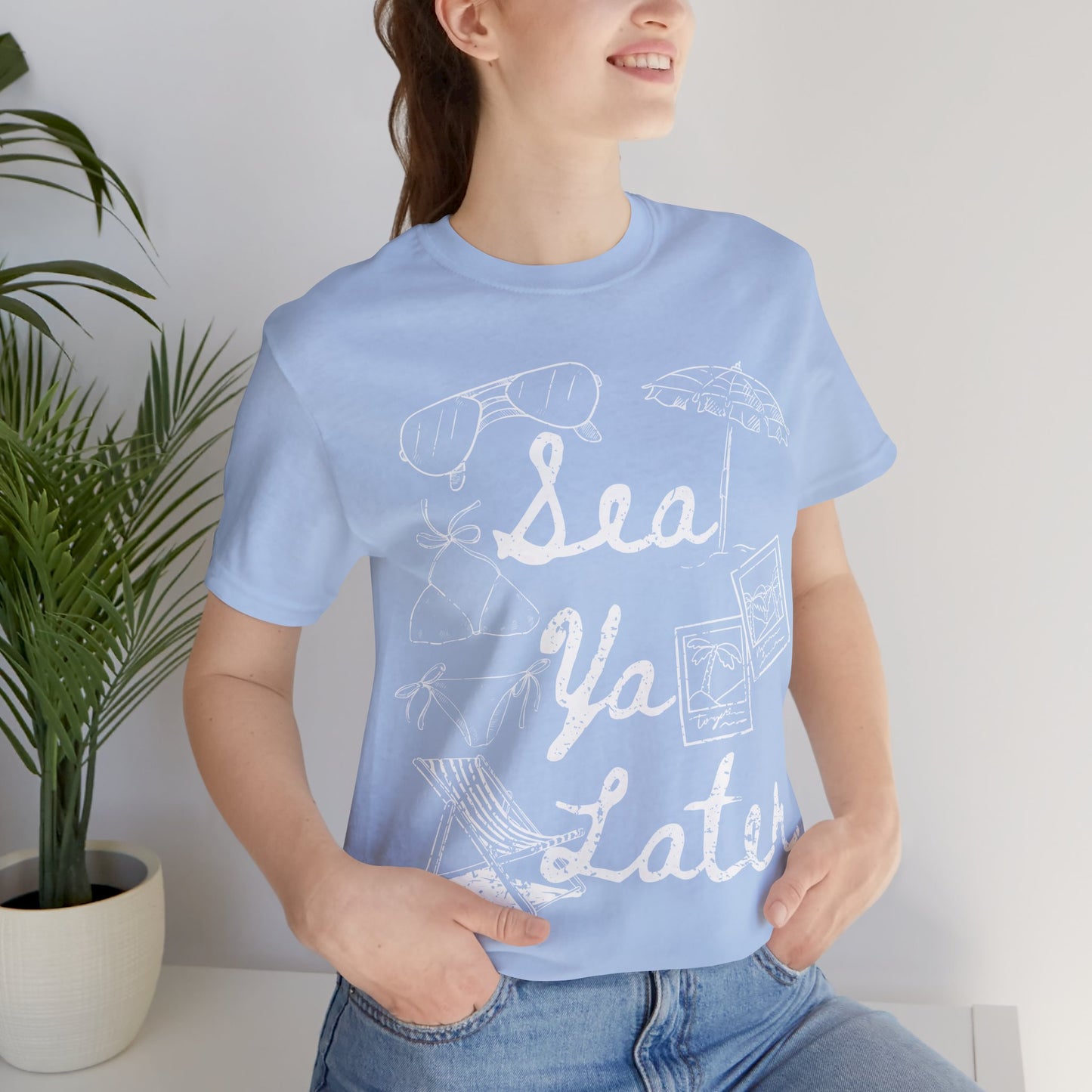 Sea Ya Later Shirt, Beach Vacation Tee, Coastal Summer Shirt, Ocean Graphic Tee, Cute Beach Shirt, Summer Vacation Outfit