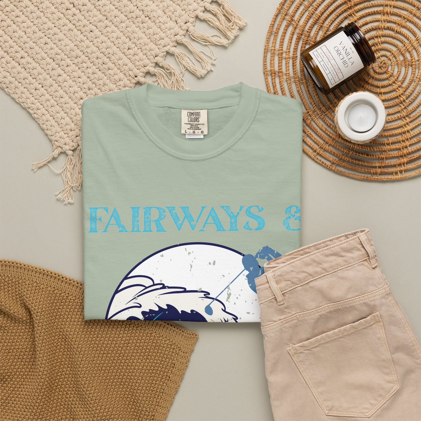 Fairways & Salt Spray Shirt, Coastal Golf Tee, Beach Golf Shirt, Golf Vacation T-Shirt, Ocean Golf Graphic Tee, Golfer Gift