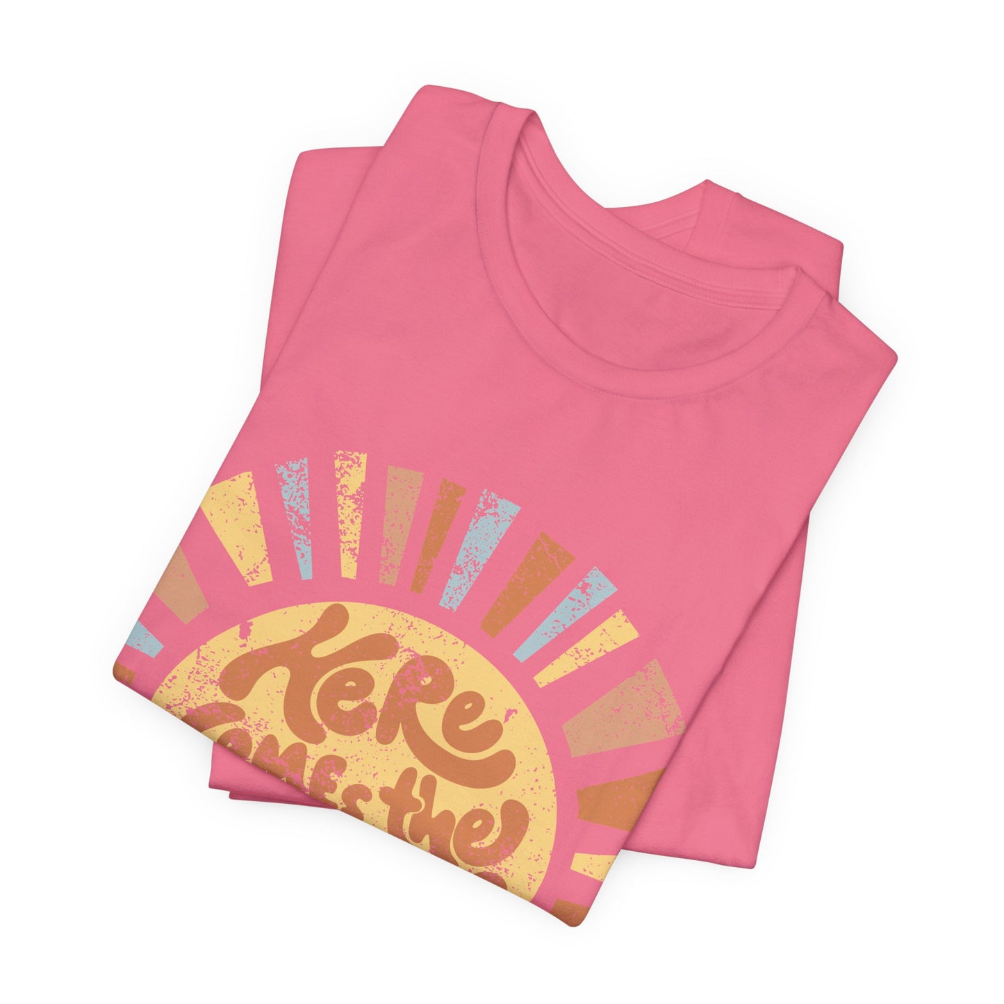 Here Comes the Sun Shirt, Retro Summer Tee, Vintage Sunshine Shirt, 4th of July Shirt, Boho Summer Graphic Tee