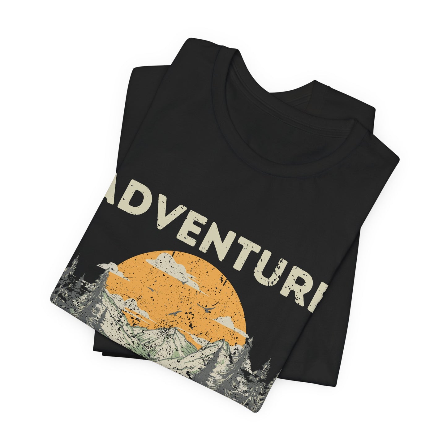Adventure Awaits Shirt, Hiking Graphic Tee, Outdoor Nature Shirt, Mountain Sunset Tee, Camping Shirt, National Park Shirt, Travel Tee