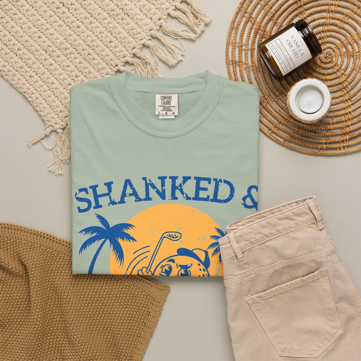Shanked & Sunburned Shirt, Funny Golf Shirt, Golf Vacation Tee, Beach Golf T-Shirt, Golfer Gift, Coastal Golf Apparel