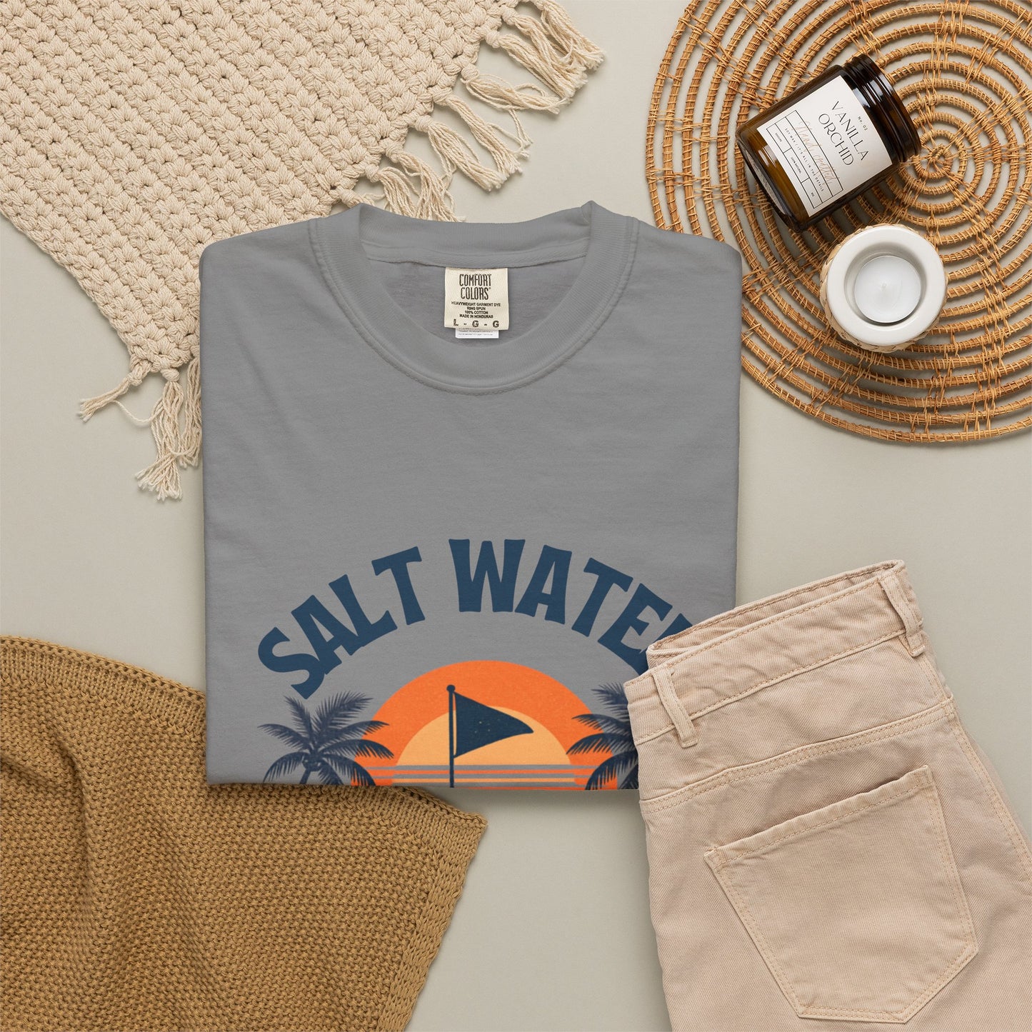 Salt Water & Tee Times Shirt, Coastal Golf Shirt, Beach Golf Tee, Golf Vacation Tee, Golf Lover Gift, Coastal Apparel, Summer Golf Shirt