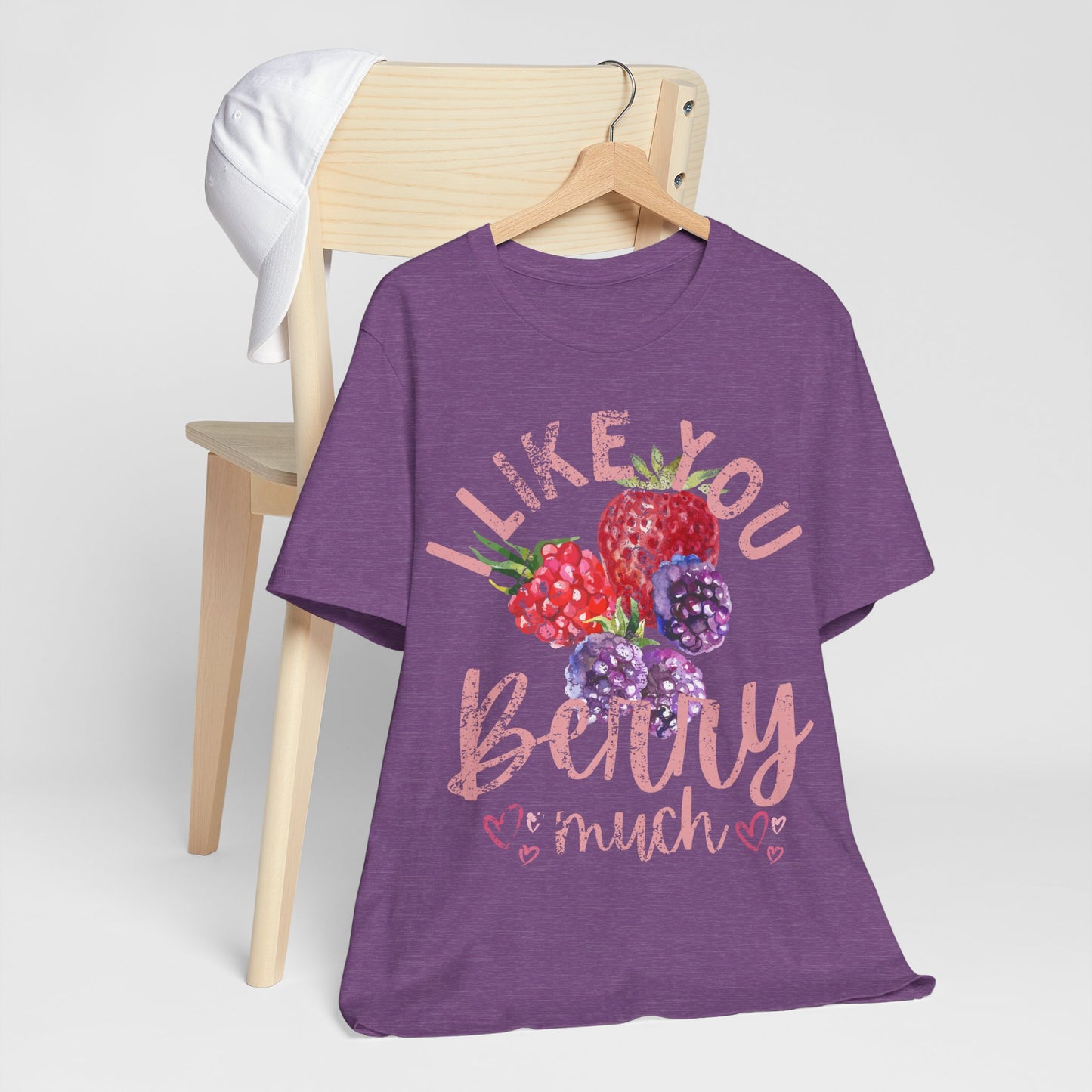 I Like You Berry Much Shirt, Cute Love Shirt, Funny Romantic Tee, Berry Graphic Shirt, Valentines Gift, Cute Summer Tee, Girlfriend Gift