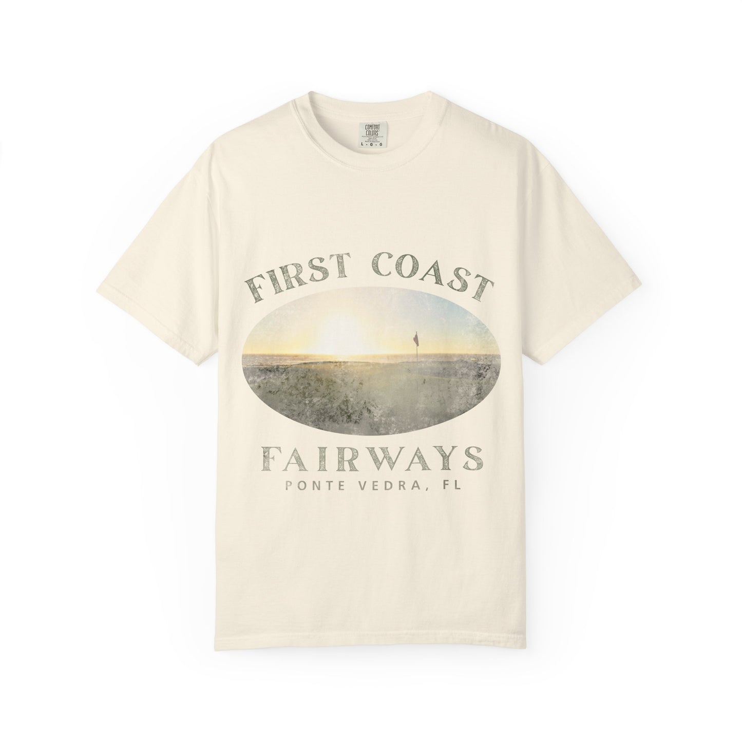 Sunset Coast Fairways Shirt, Coastal Golf Shirt, Beach Golf Tee, Golf Vacation T-Shirt, Golf Lover Gift, Coastal Lifestyle Apparel