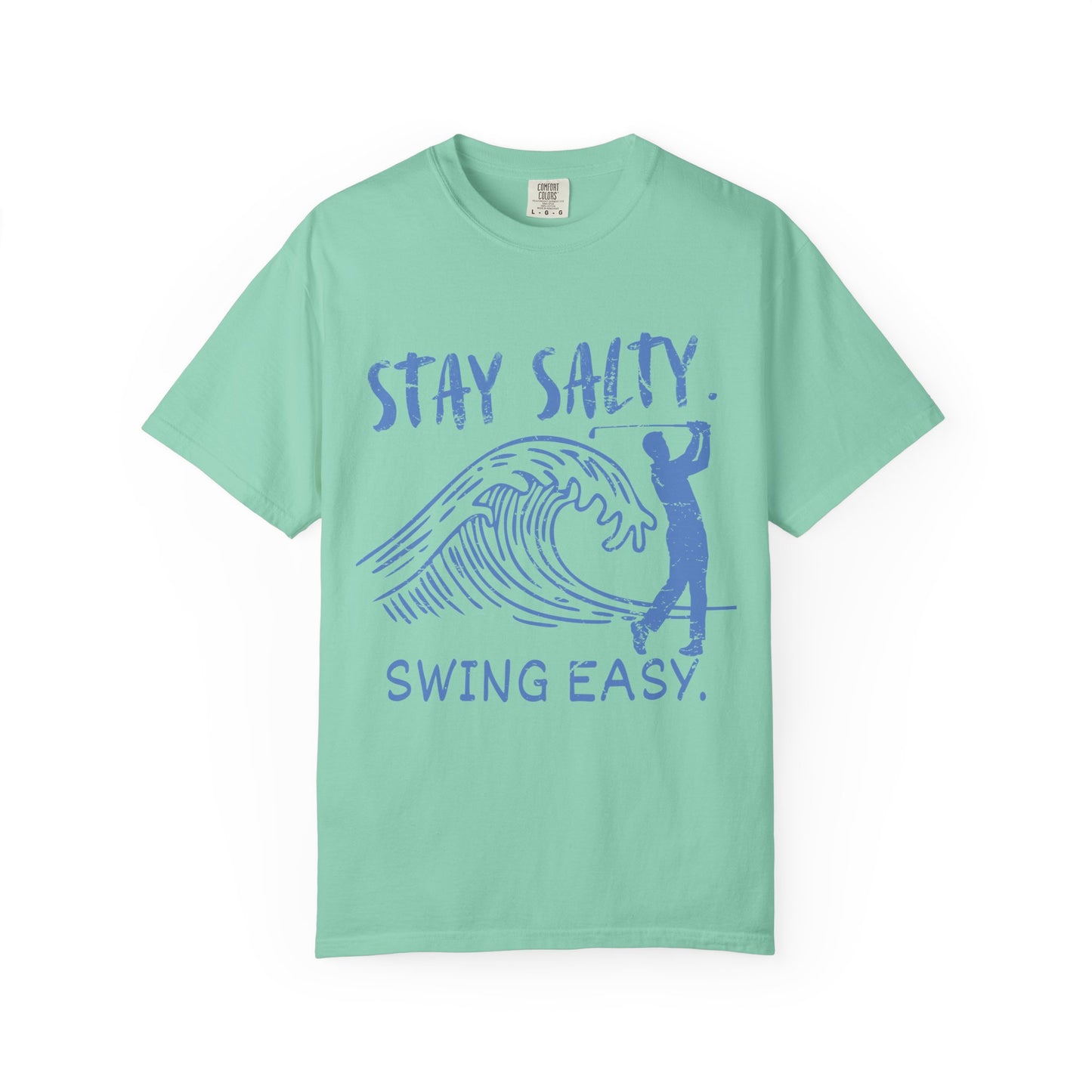 Stay Salty Swing Easy Shirt, Coastal Golf Shirt, Beach Golf Tee, Funny Golfer T, Golf Vacation Shirt, Coastal Lifestyle Tee, Golf Lover Gift