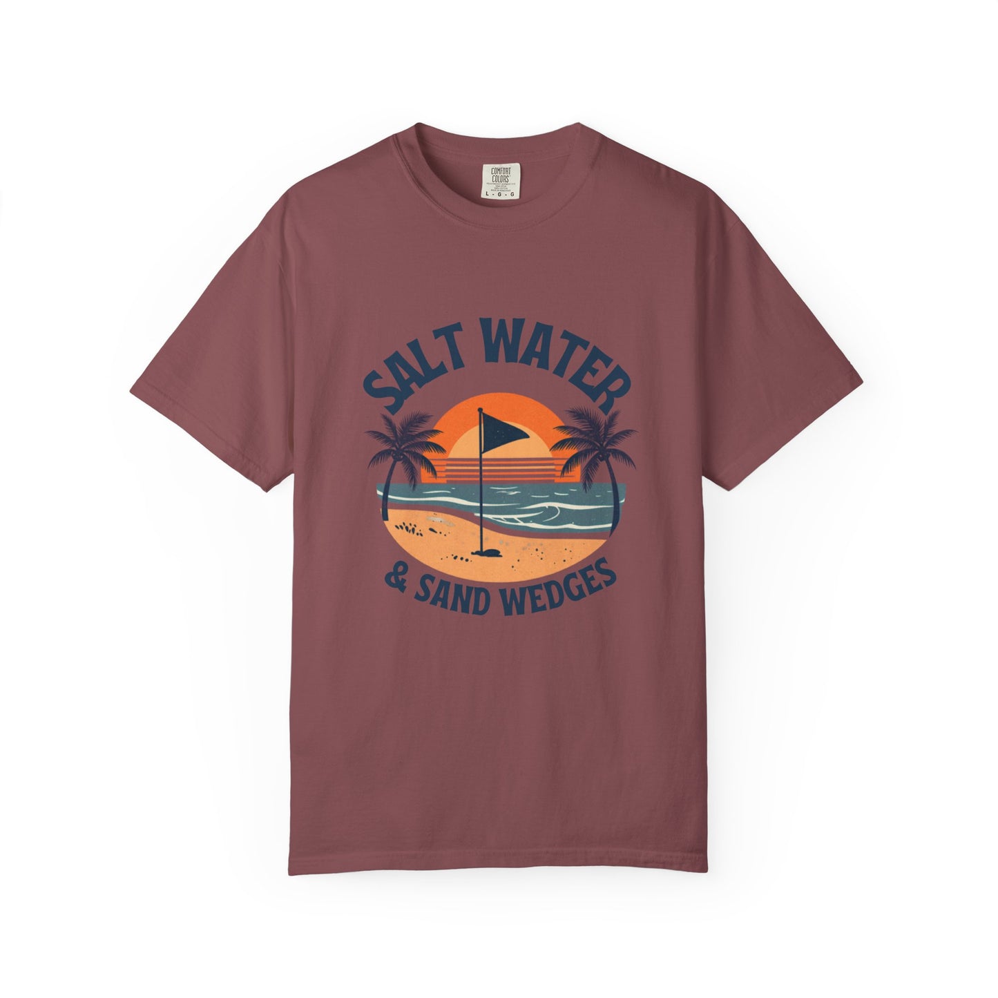 Salt Water & Tee Times Shirt, Coastal Golf Shirt, Beach Golf Tee, Golf Vacation Tee, Golf Lover Gift, Coastal Apparel, Summer Golf Shirt