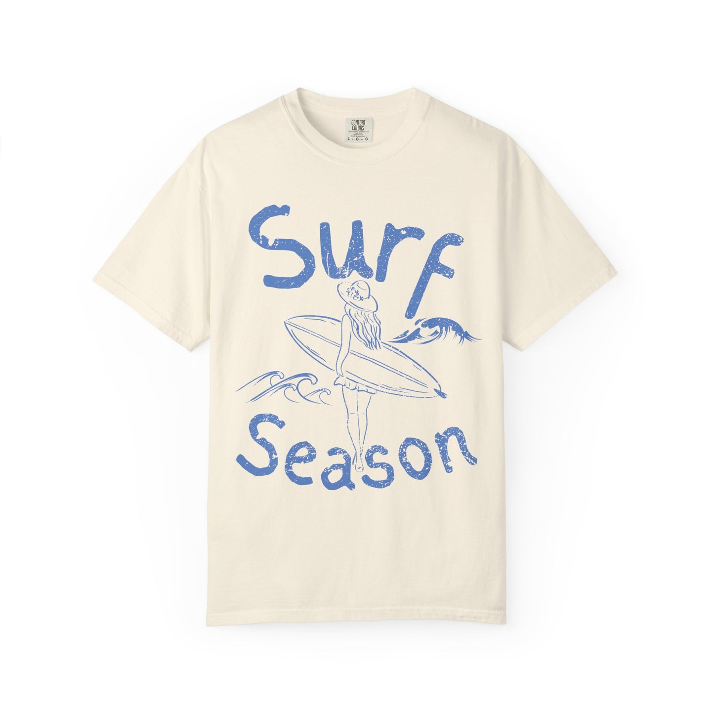 Surf Season Shirt, Beach Graphic Tee, Coastal Summer Shirt, Surfer Girl T-Shirt, Ocean Lover Gift, Beach Vacation Tee