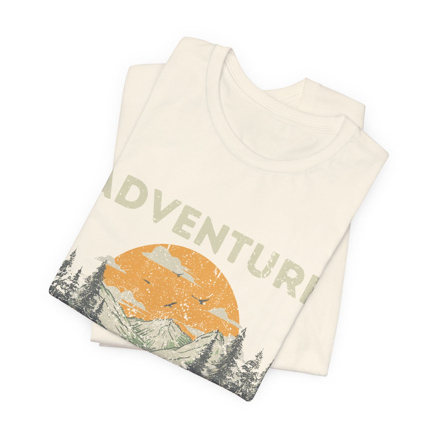 Adventure Awaits Shirt, Hiking Graphic Tee, Outdoor Nature Shirt, Mountain Sunset Tee, Camping Shirt, National Park Shirt, Travel Tee