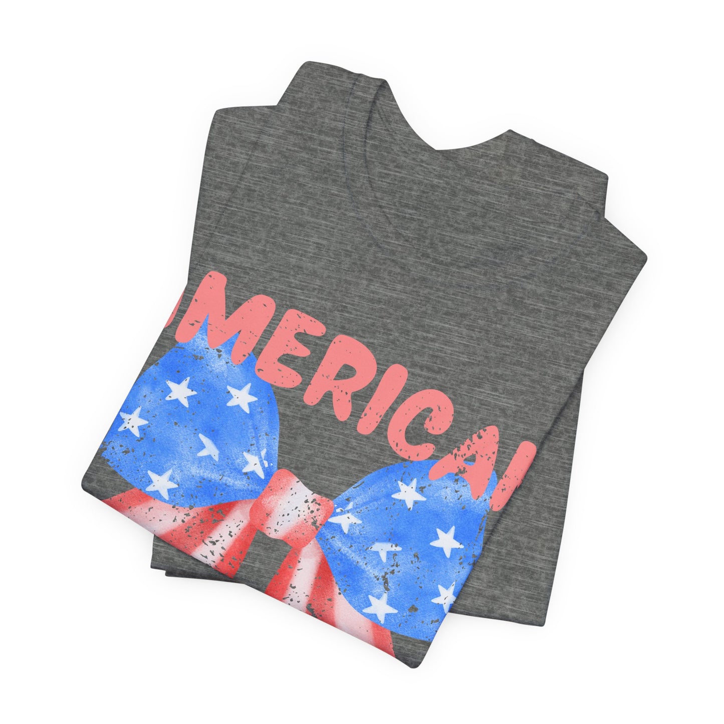 American Sweetheart Shirt, Patriotic Bow Tee, 4th of July Shirt for Women, Americana Tee, Cute USA Graphic T-Shirt, Retro July 4th Top