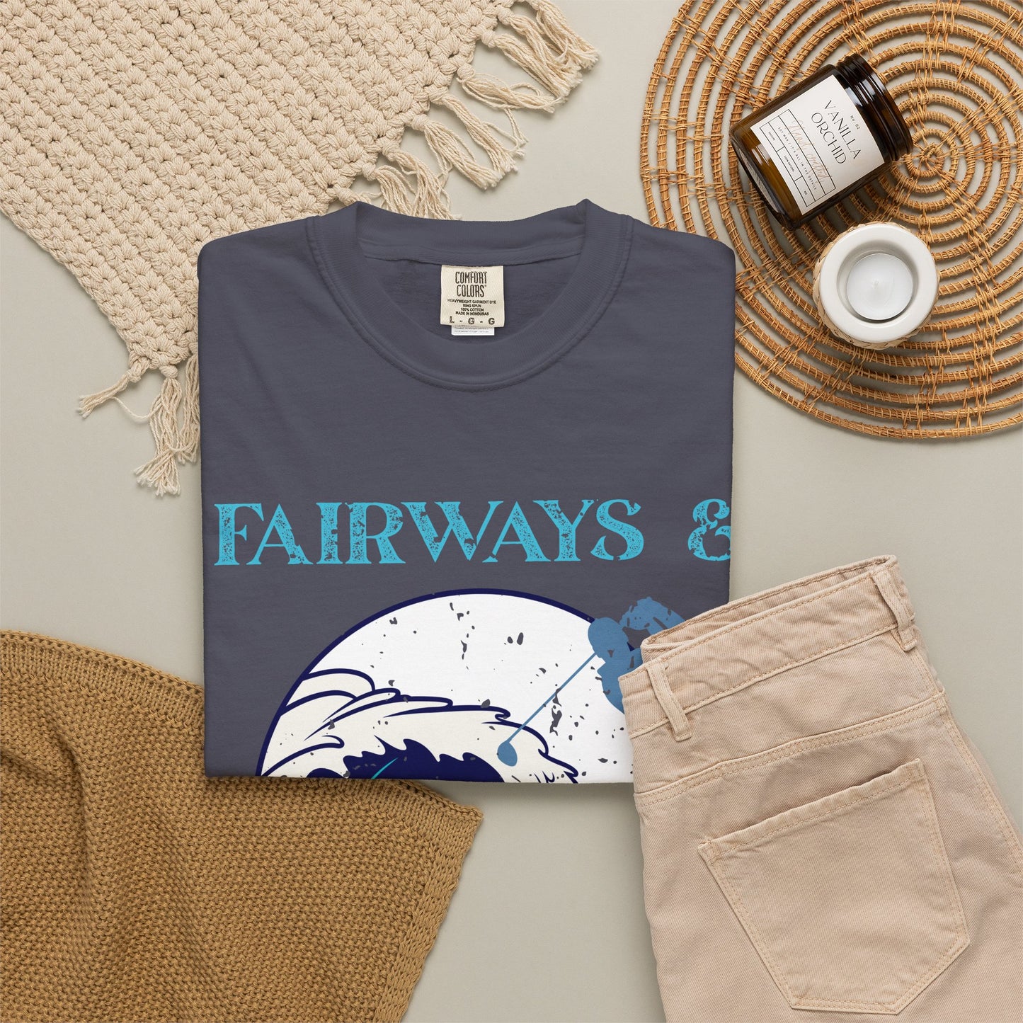 Fairways & Salt Spray Shirt, Coastal Golf Tee, Beach Golf Shirt, Golf Vacation T-Shirt, Ocean Golf Graphic Tee, Golfer Gift