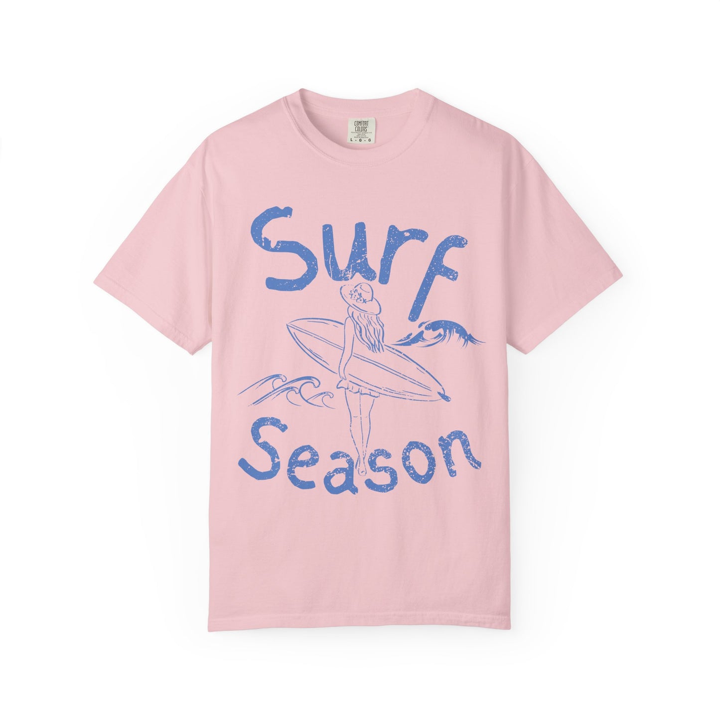 Surf Season Shirt, Beach Graphic Tee, Coastal Summer Shirt, Surfer Girl T-Shirt, Ocean Lover Gift, Beach Vacation Tee