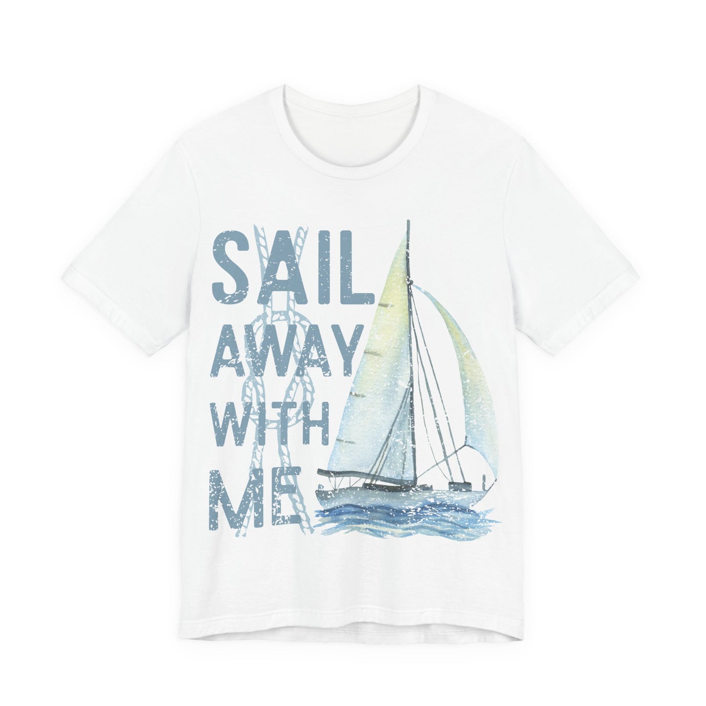 Sail Away With Me Shirt, Coastal Sailboat Tee, Nautical Graphic Tee, Coastal Summer Shirt, Ocean Lover Gift, Retro Beach T-Shirt