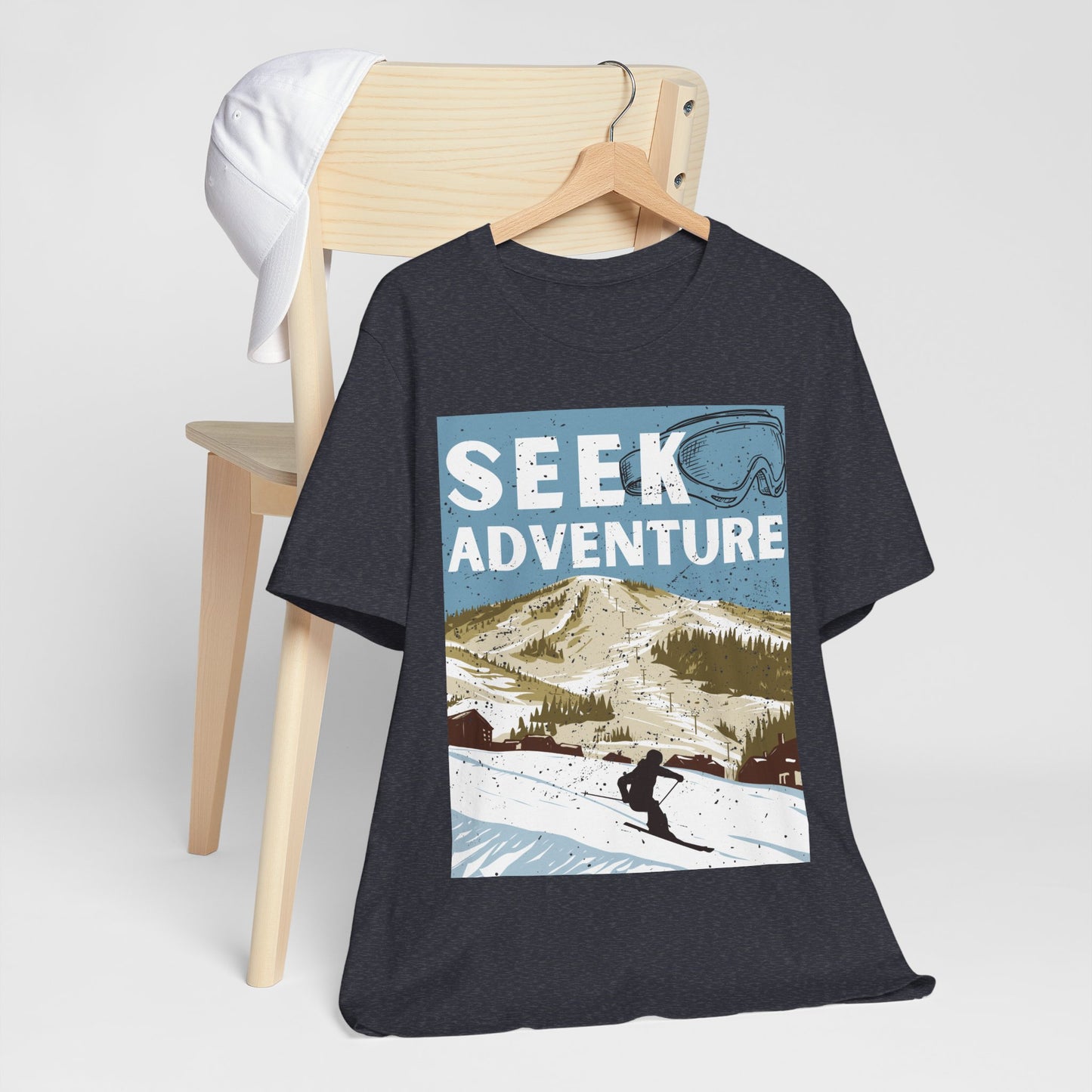 Seek Adventure Shirt, Ski Graphic Tee, Winter Mountain Shirt, Snowboarding Tee, Ski Trip Shirt, Outdoor Adventure Shirt, Travel Tee