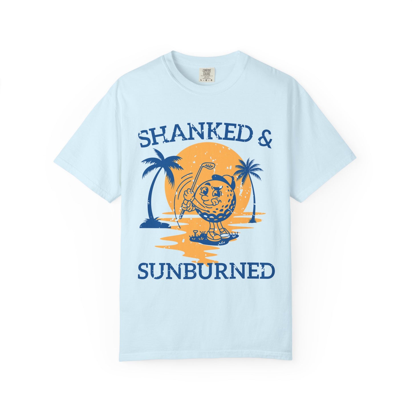 Shanked & Sunburned Shirt, Funny Golf Shirt, Golf Vacation Tee, Beach Golf T-Shirt, Golfer Gift, Coastal Golf Apparel