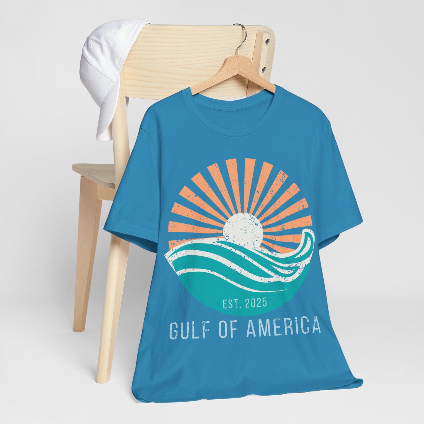 Gulf of America Shirt, Retro Beach Sunset Tee, Coastal Vacation Shirt, Vintage Ocean Graphic Tee, Gulf Coast Shirt, Summer Beach Shirt