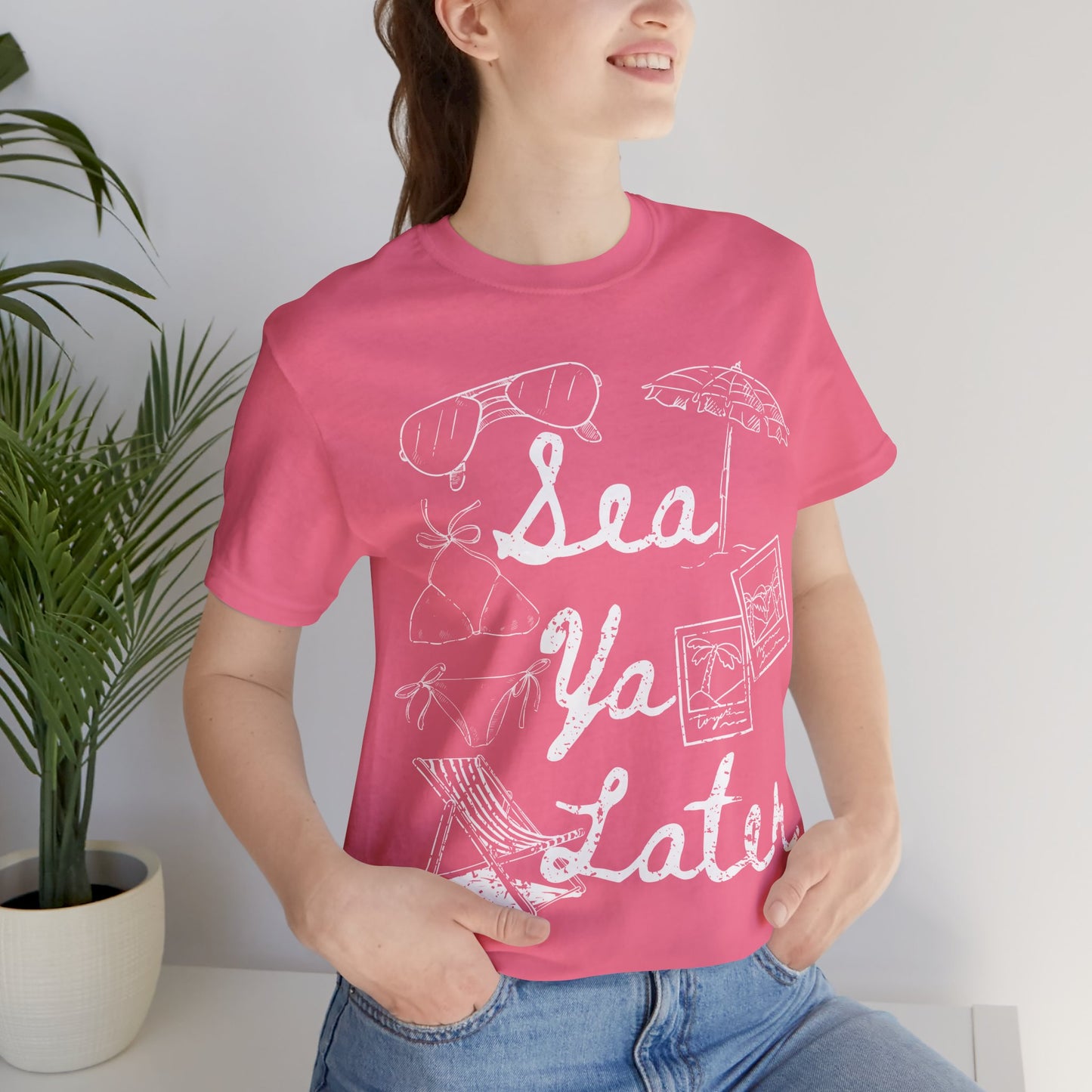 Sea Ya Later Shirt, Beach Vacation Tee, Coastal Summer Shirt, Ocean Graphic Tee, Cute Beach Shirt, Summer Vacation Outfit