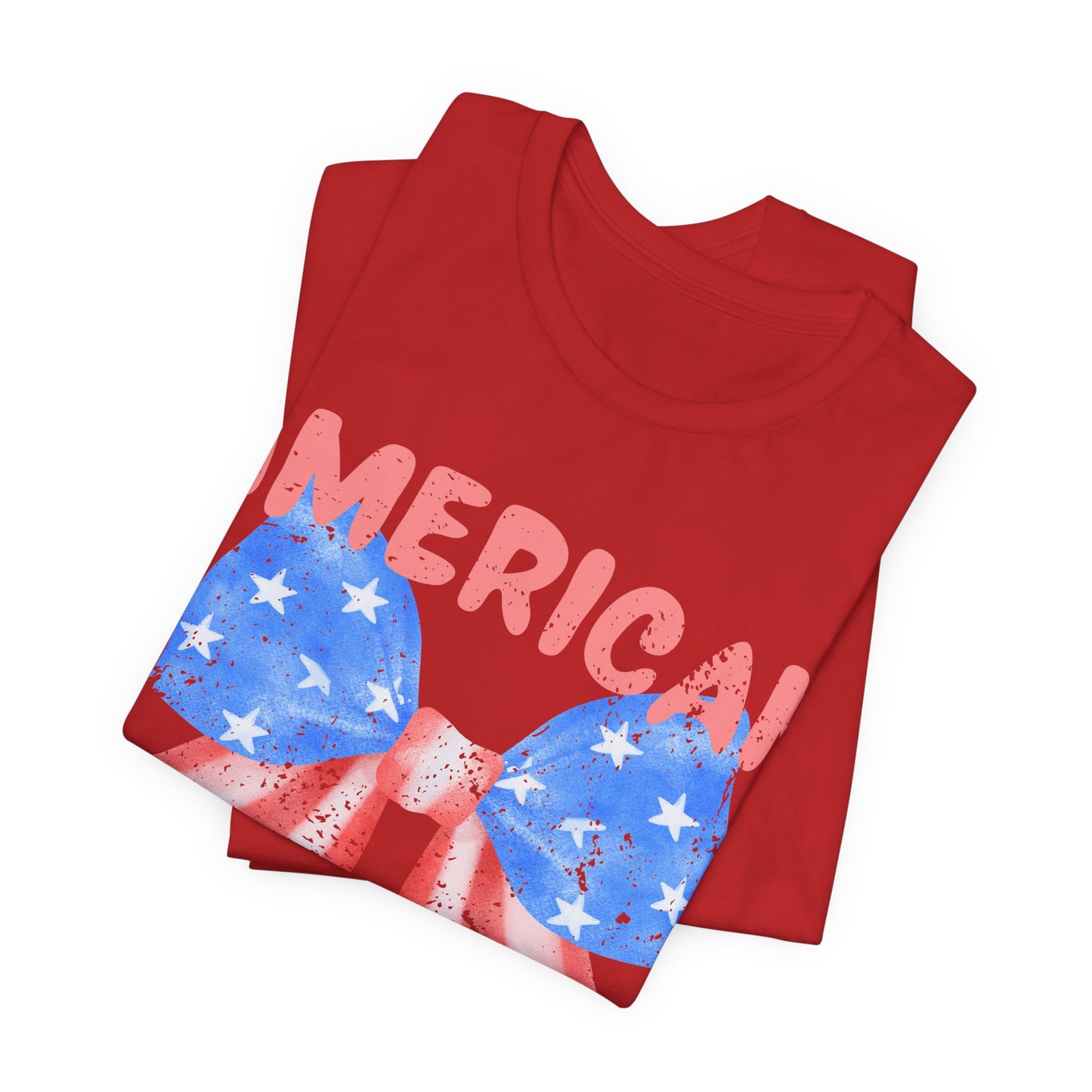 American Sweetheart Shirt, Patriotic Bow Tee, 4th of July Shirt for Women, Americana Tee, Cute USA Graphic T-Shirt, Retro July 4th Top