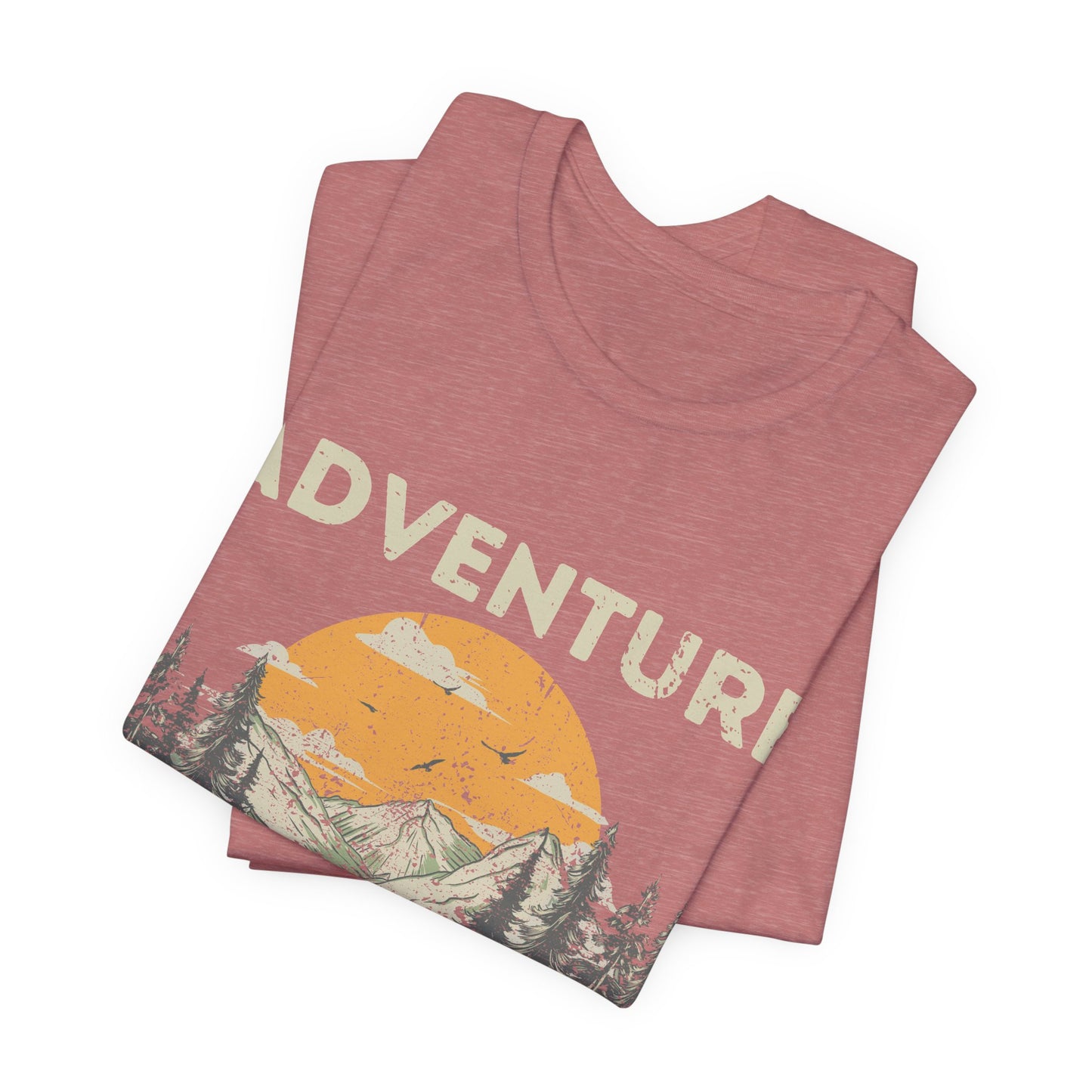 Adventure Awaits Shirt, Hiking Graphic Tee, Outdoor Nature Shirt, Mountain Sunset Tee, Camping Shirt, National Park Shirt, Travel Tee