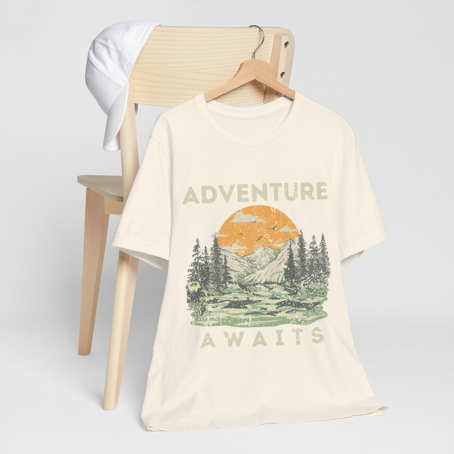 Adventure Awaits Shirt, Hiking Graphic Tee, Outdoor Nature Shirt, Mountain Sunset Tee, Camping Shirt, National Park Shirt, Travel Tee